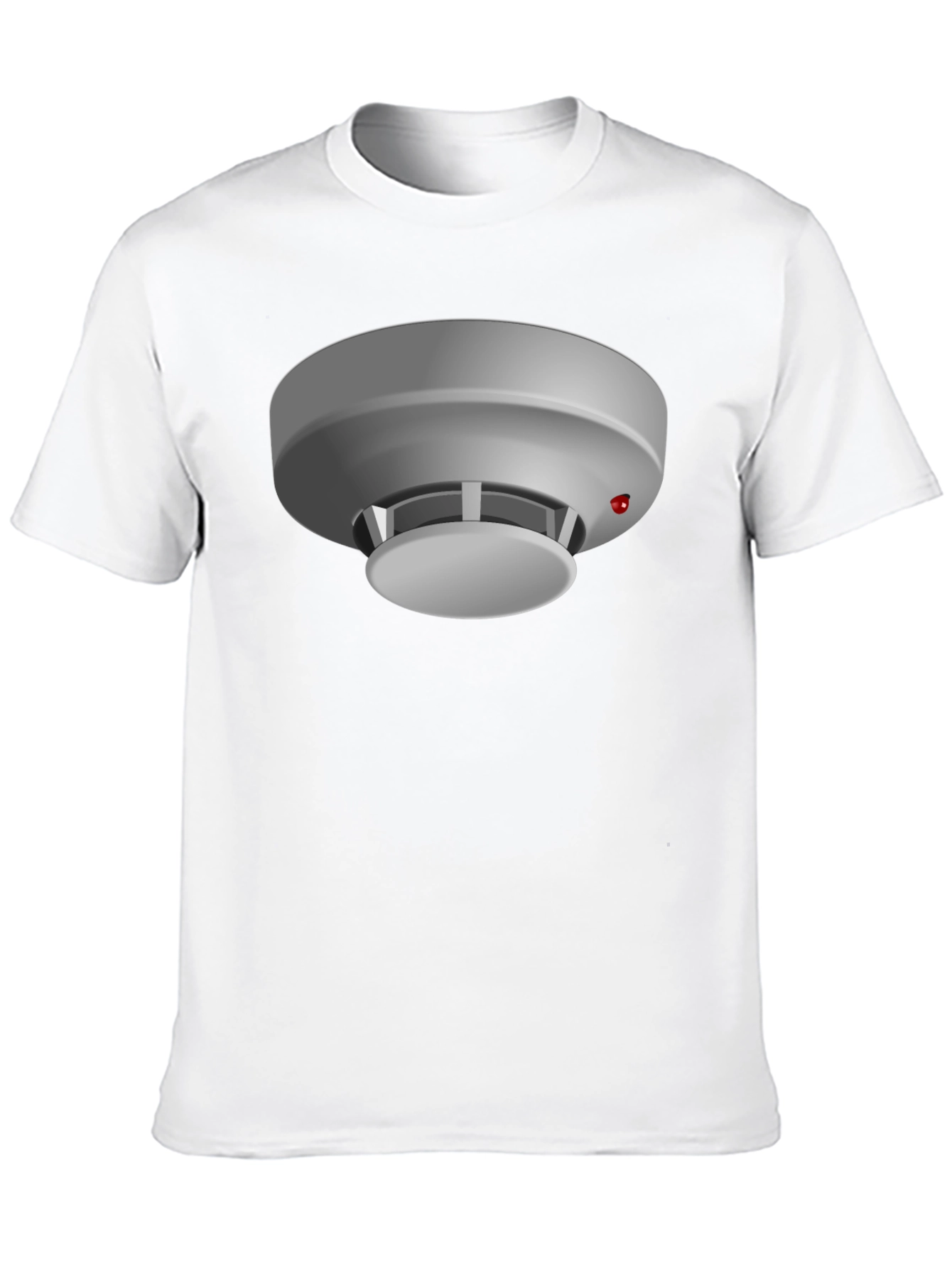 Novelty Smoke Detector Graphic Tee - Black
