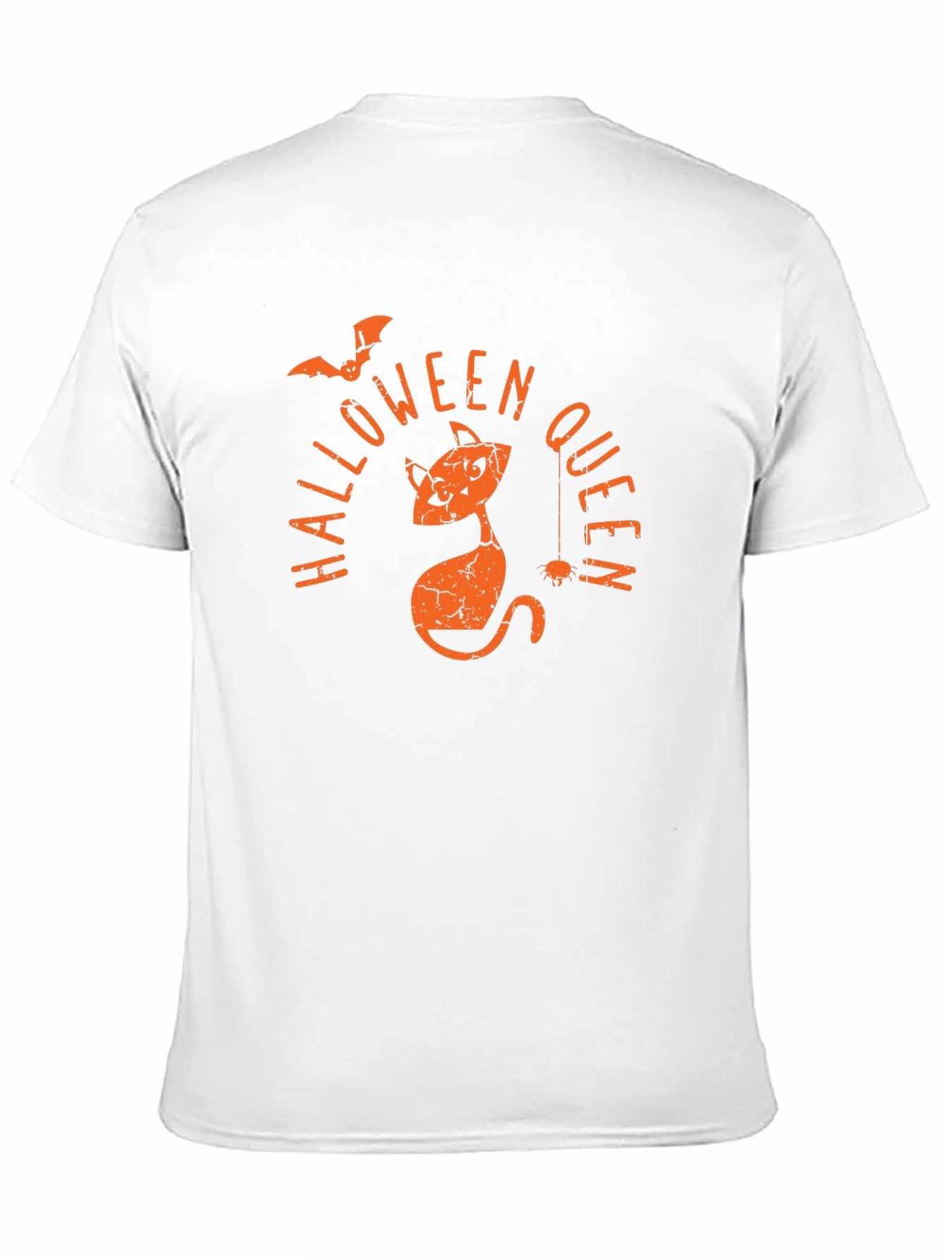Halloween Queen T-Shirt - Black Cat & Bat Design