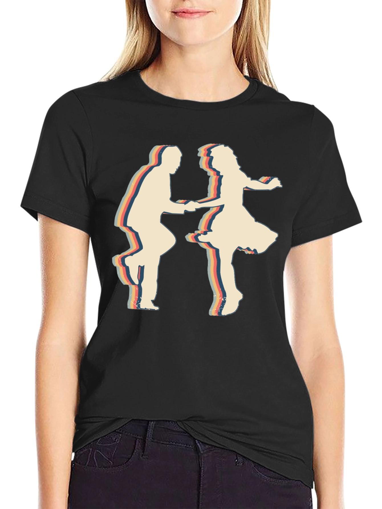 Retro Dance Silhouette Graphic Tee