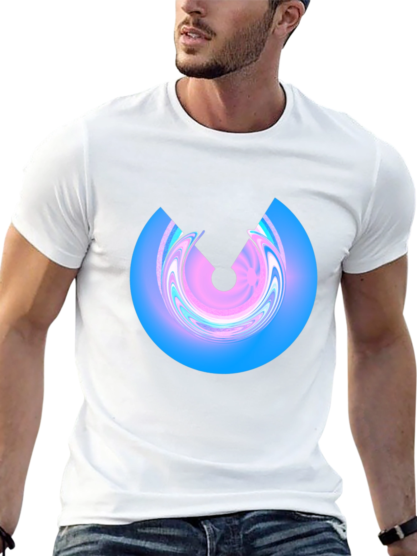 Abstract Circle Graphic Tee - Stylish and Modern