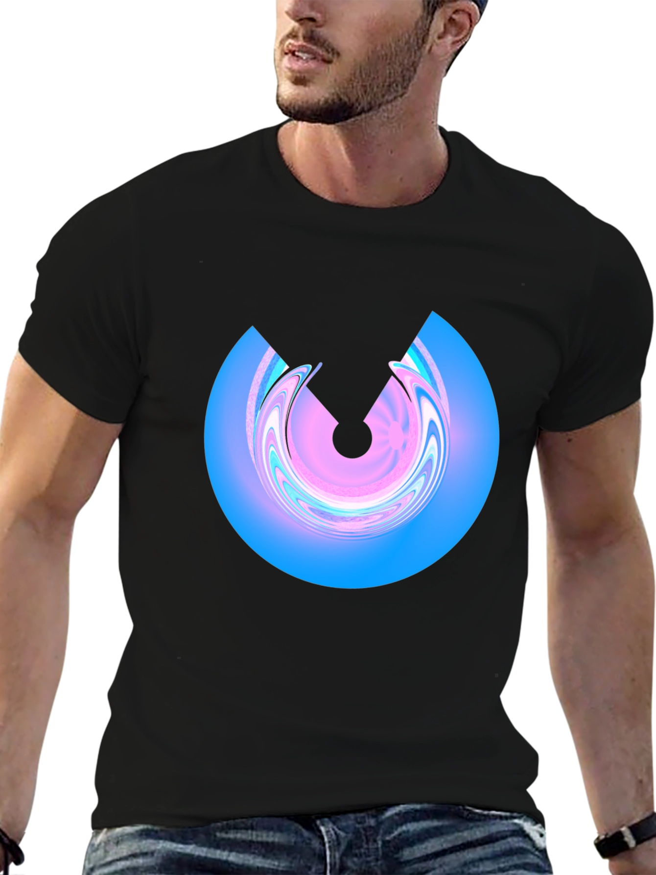 Abstract Circle Graphic Tee - Stylish and Modern