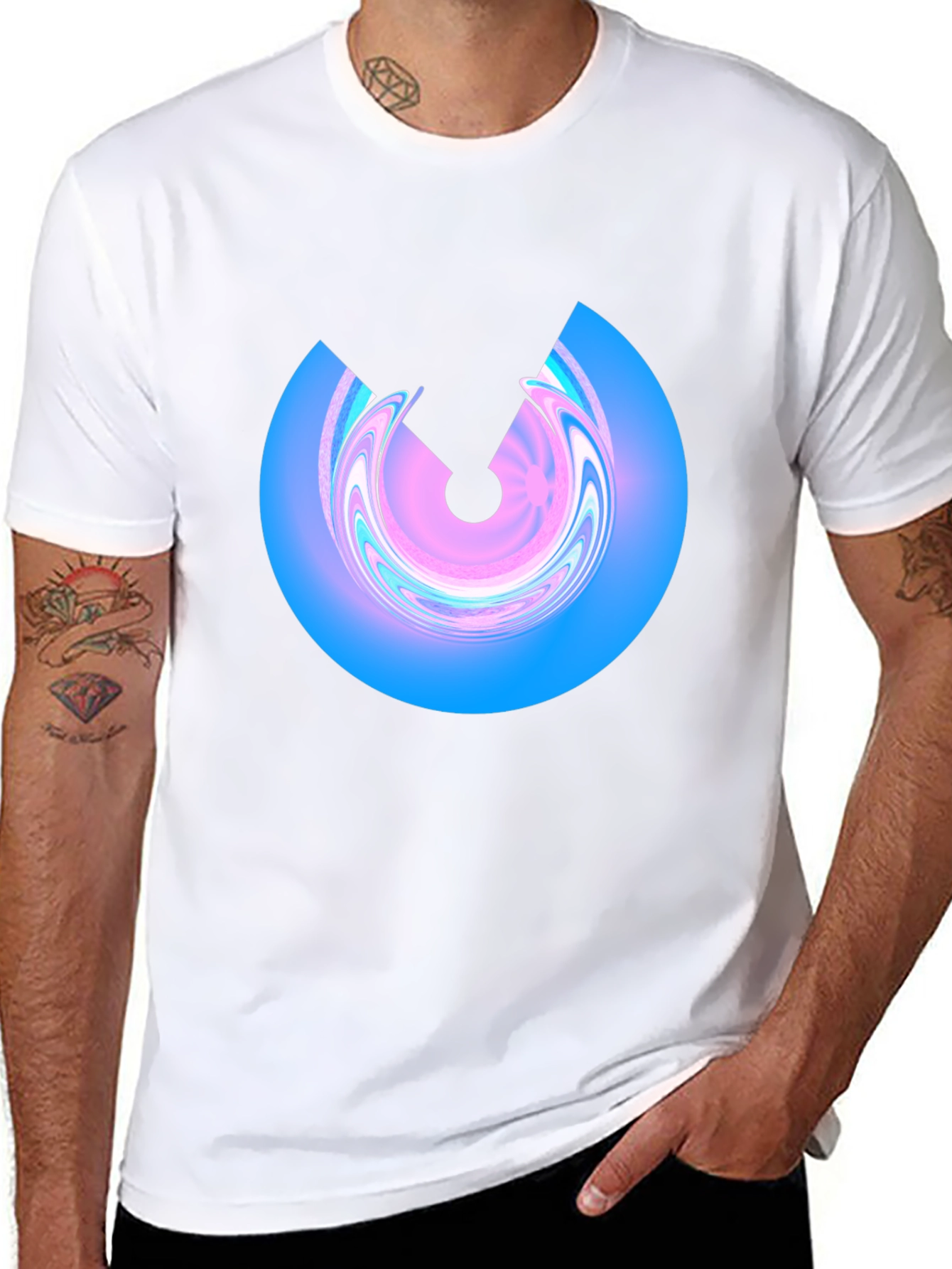 Abstract Circle Graphic Tee - Stylish and Modern