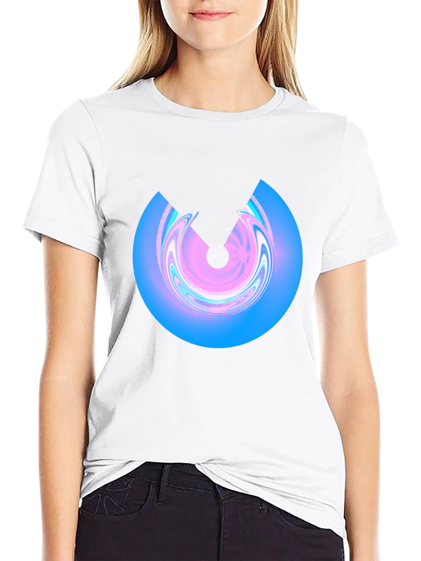 Abstract Circle Graphic Tee - Stylish and Modern