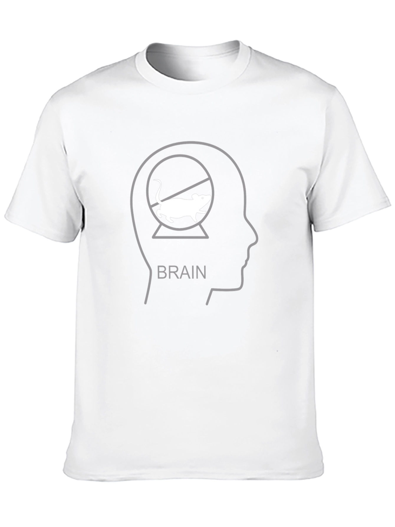 Brain Rat Wheel T-Shirt - Black Cotton Graphic Tee