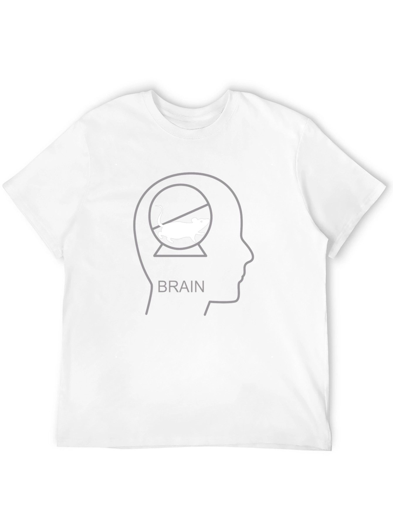 Brain Rat Wheel T-Shirt - Black Cotton Graphic Tee