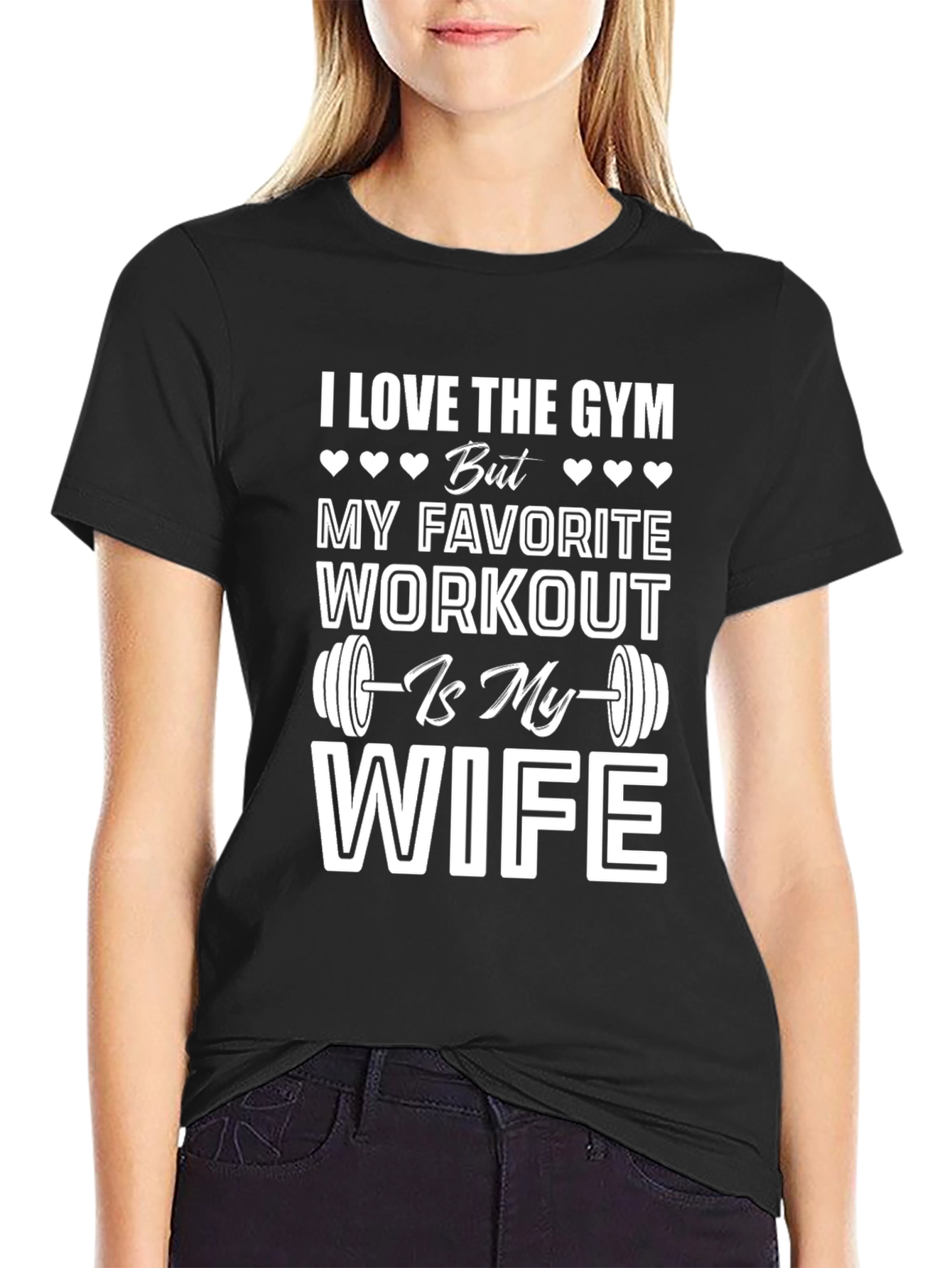I Love Gym But Wife Workout Graphic Tee