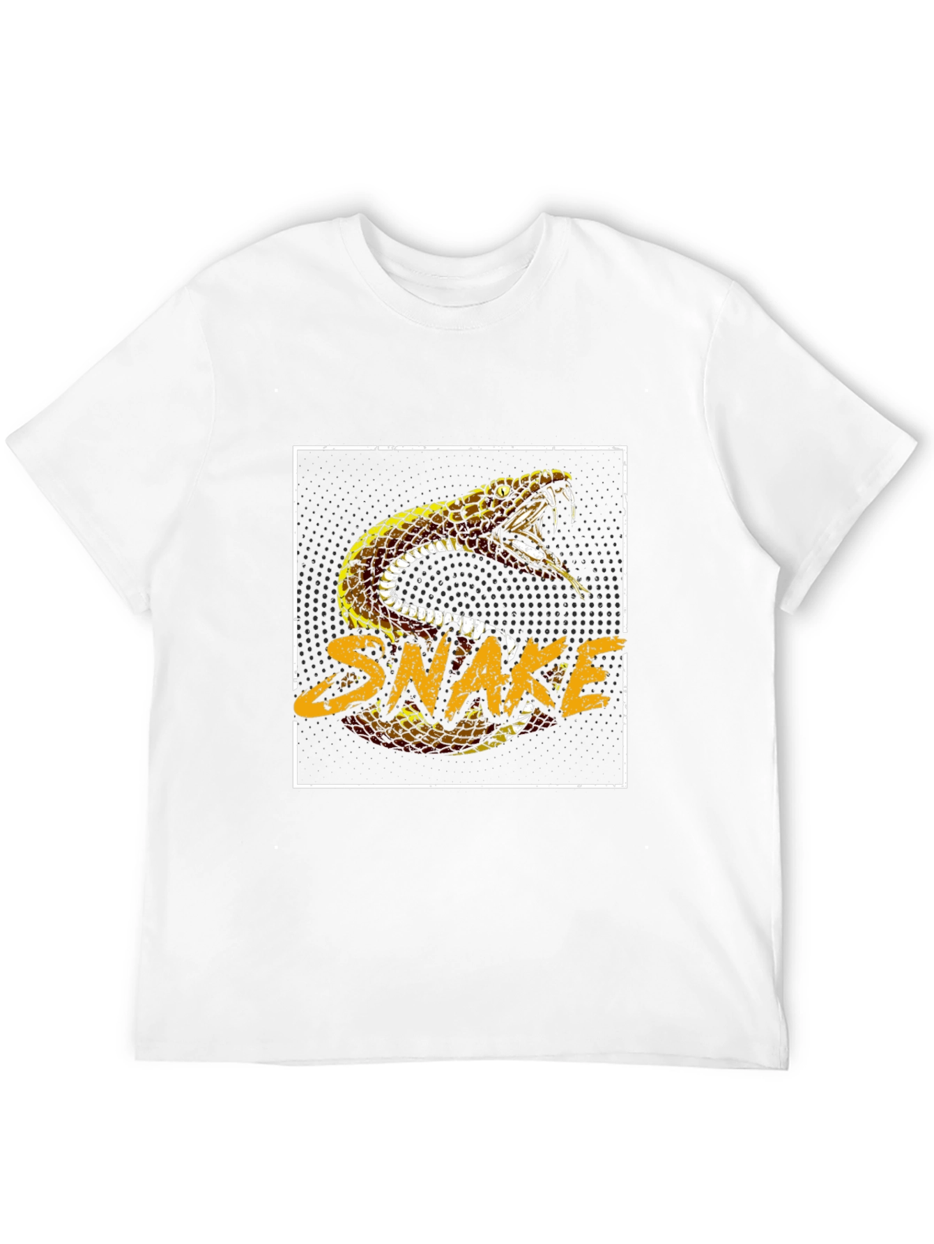 Snake Graphic Print Black T-Shirt