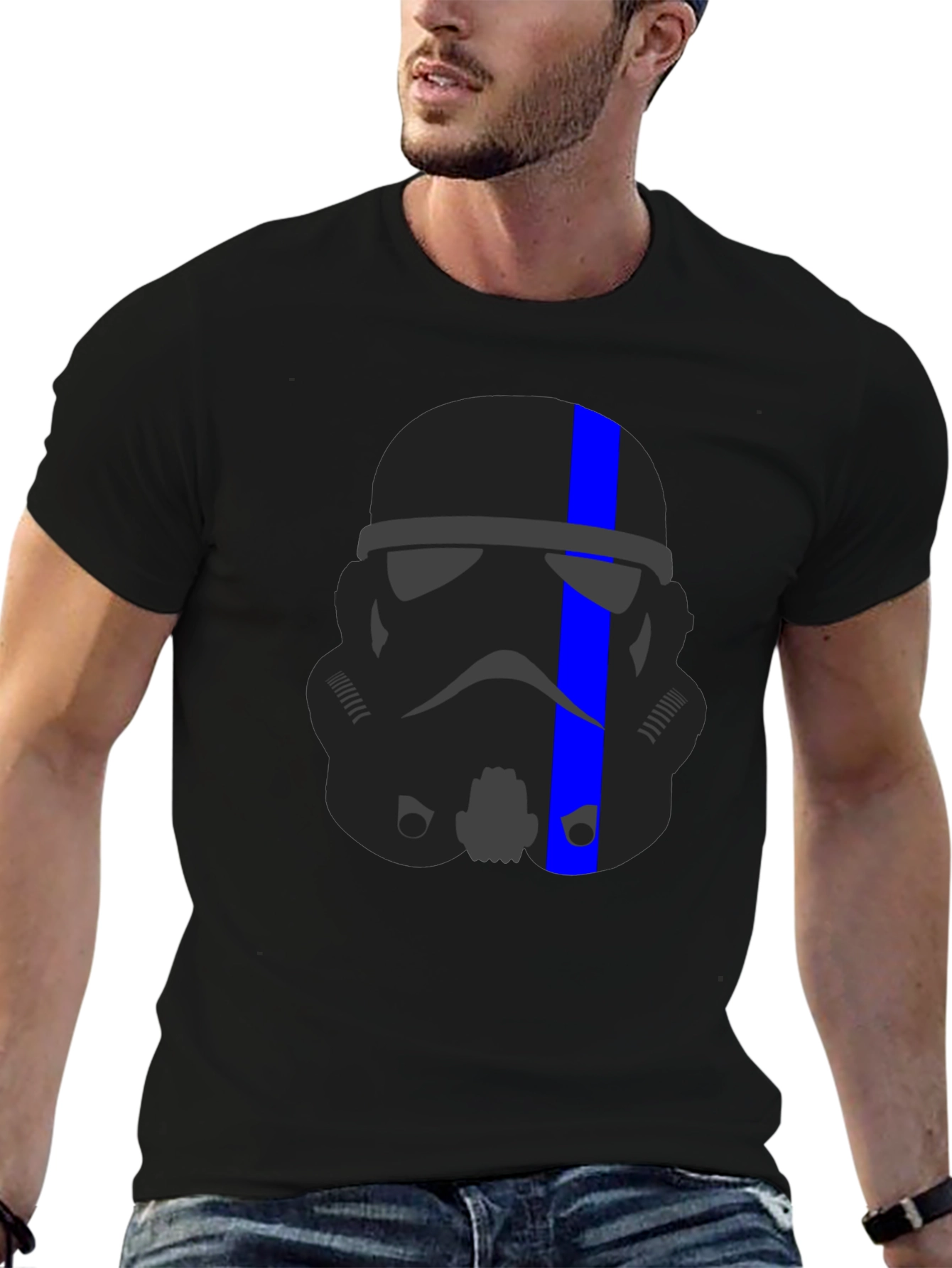Stormtrooper Thin Blue Line Black T-Shirt