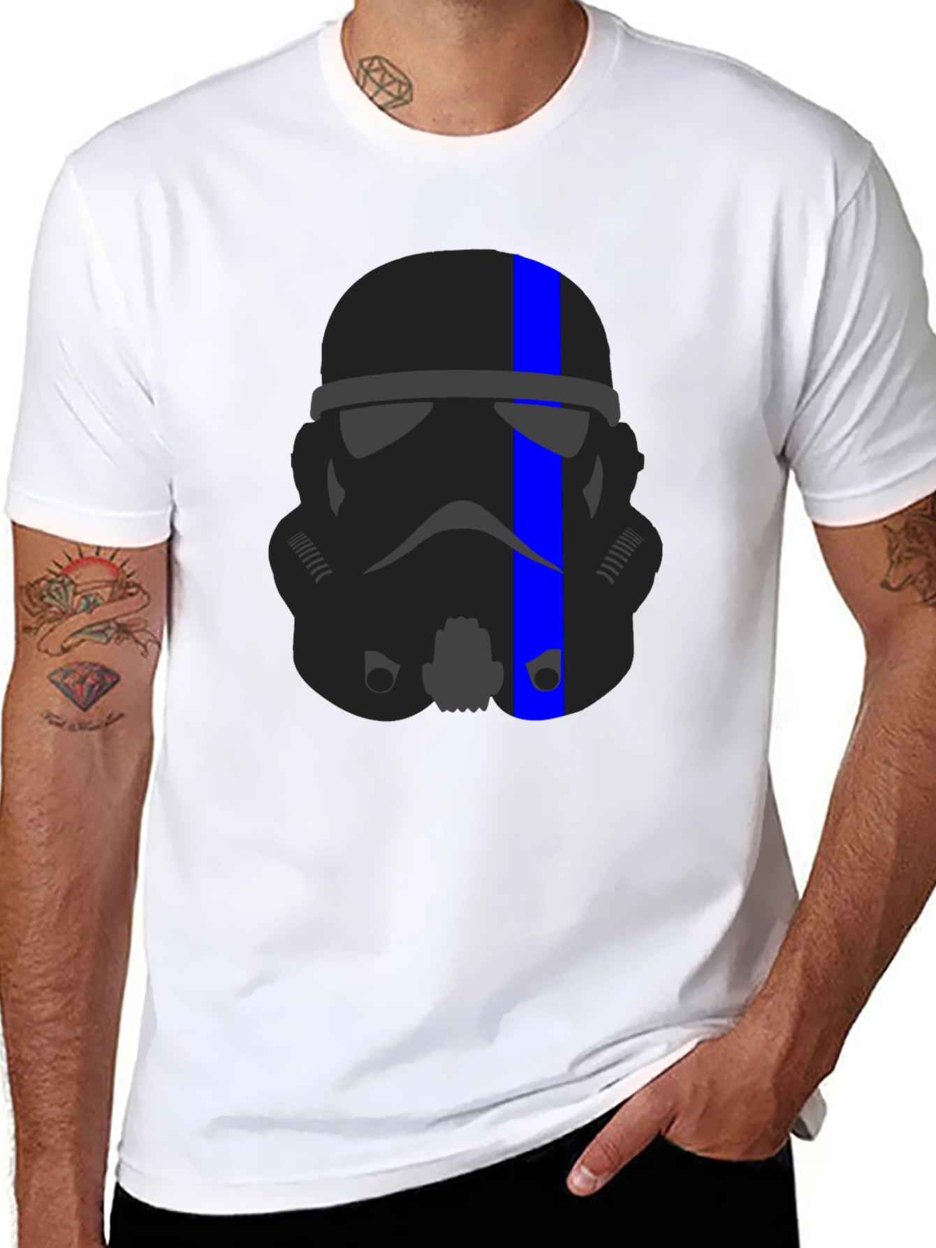 Stormtrooper Thin Blue Line Black T-Shirt