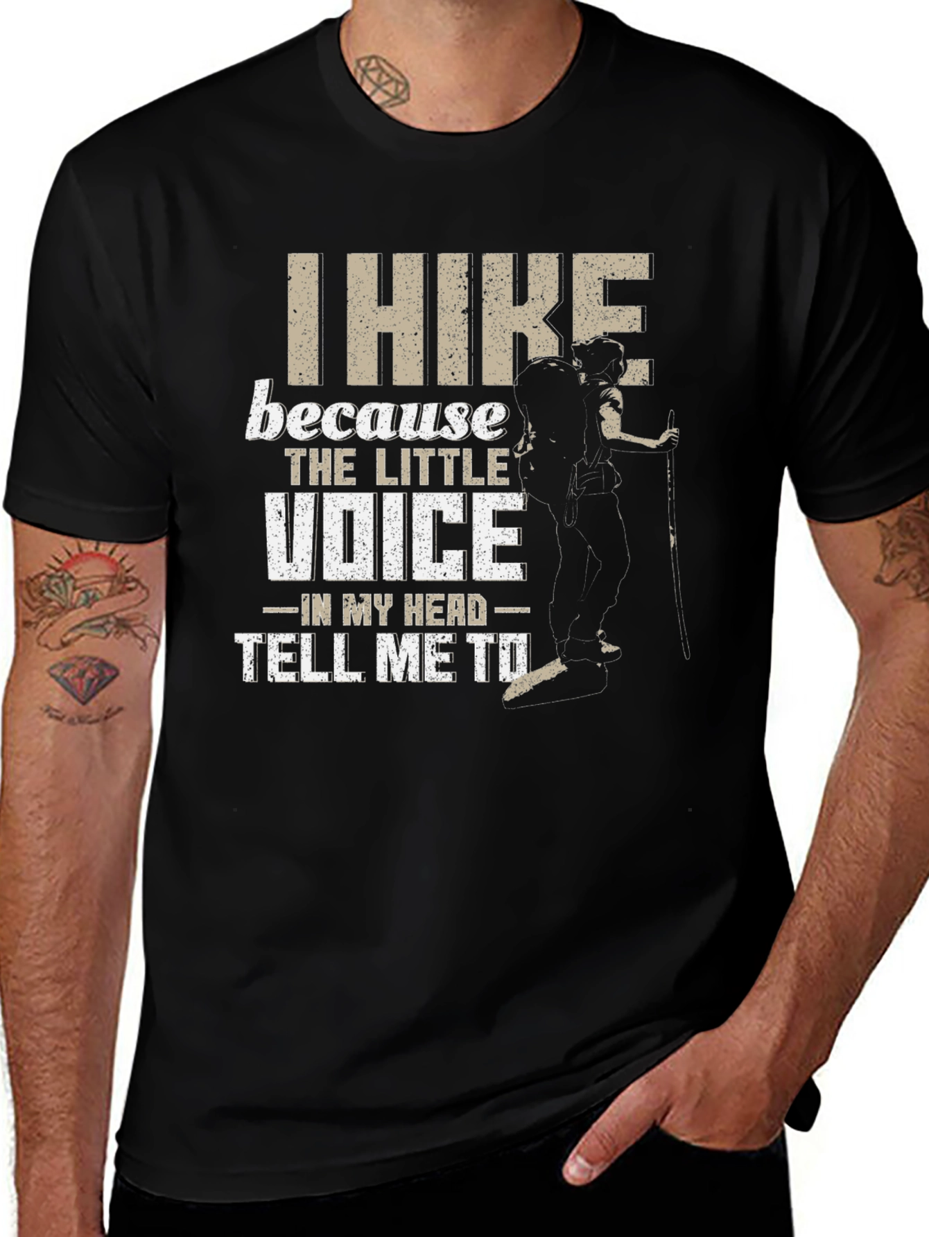 I Hike Because T-Shirt - Adventure Tee