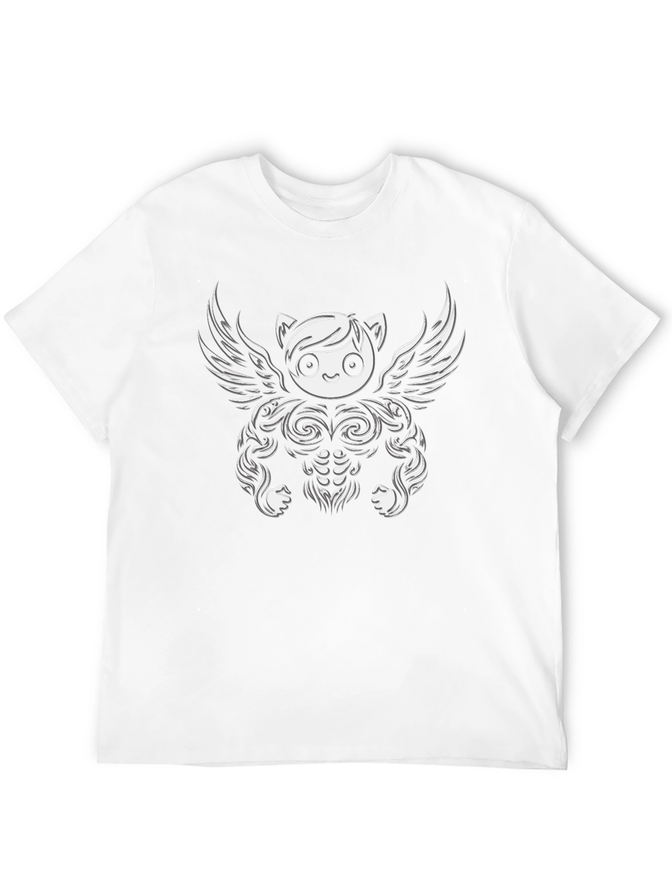 Funny Cartoon Angel Gym Bodybuilder T-Shirt