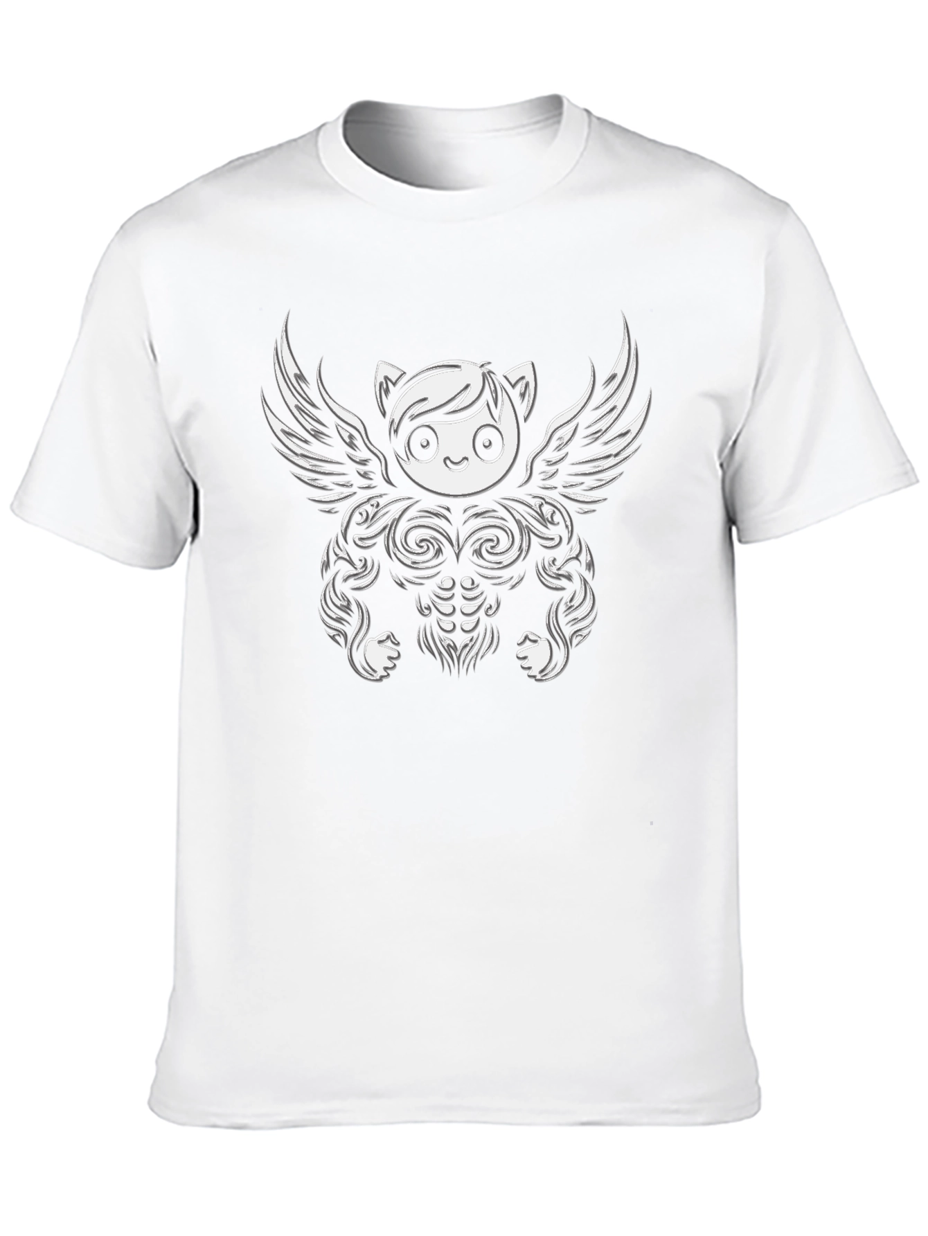 Funny Cartoon Angel Gym Bodybuilder T-Shirt