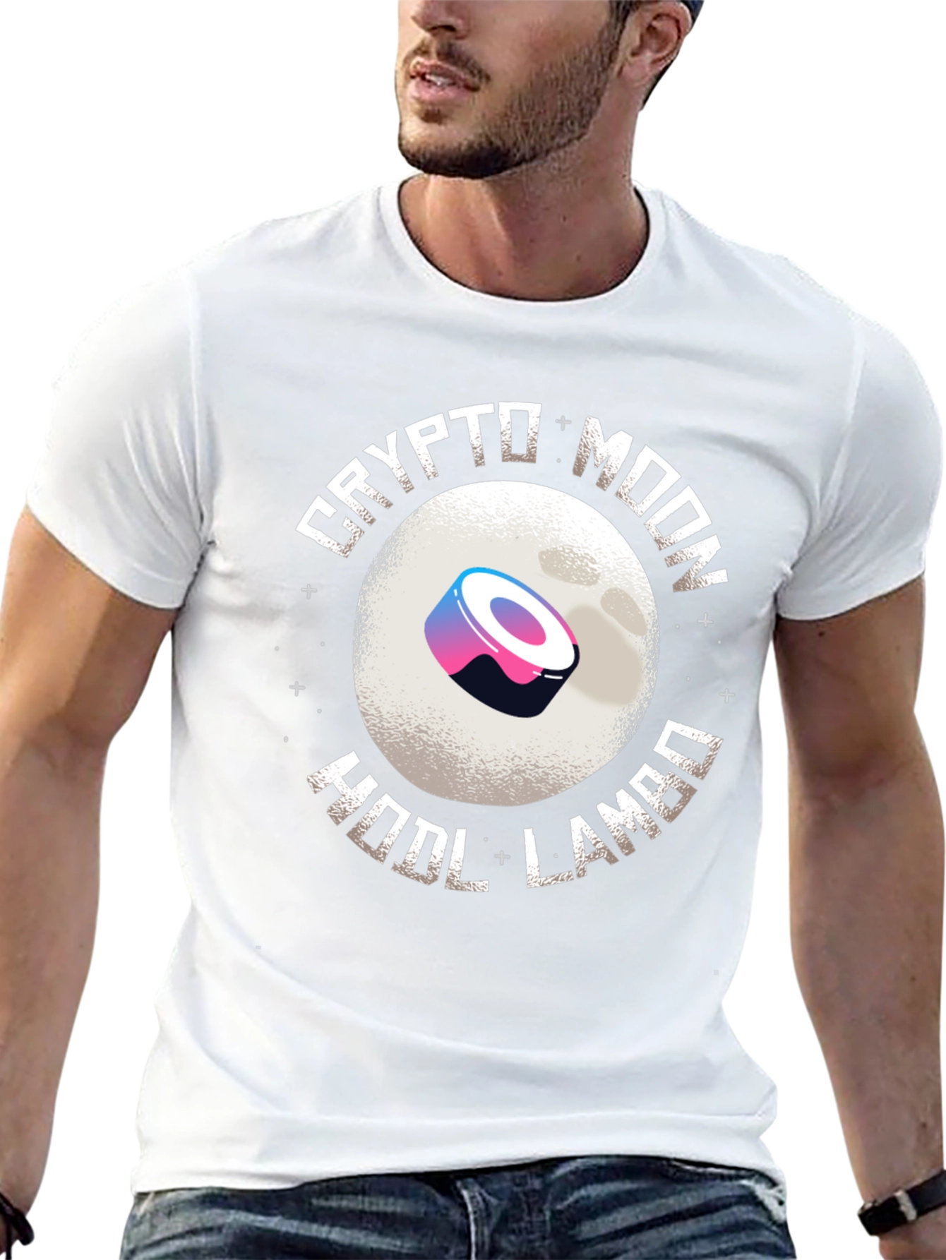 Crypto Moon HODL Lambo Black T-Shirt