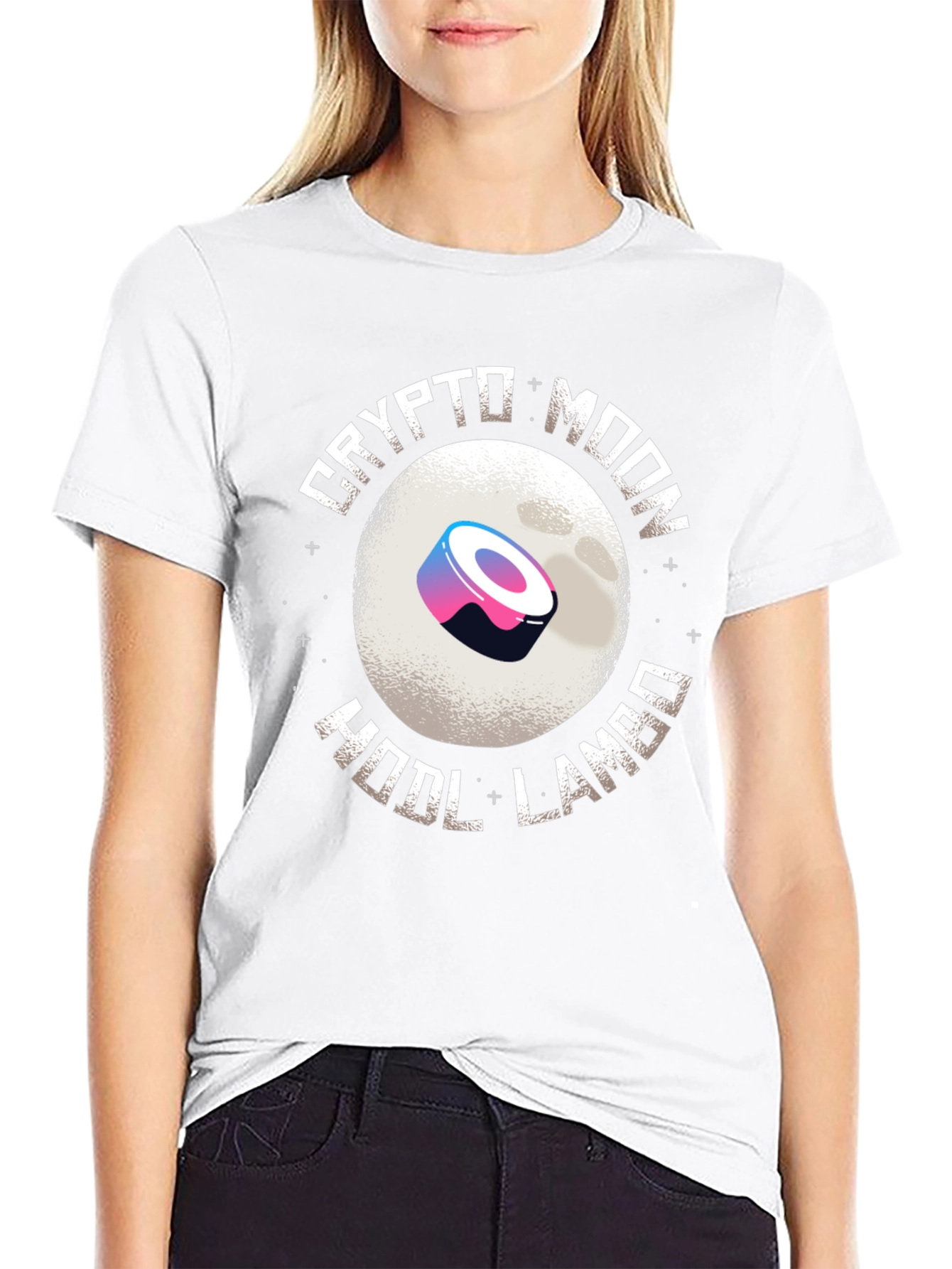 Crypto Moon HODL Lambo Black T-Shirt