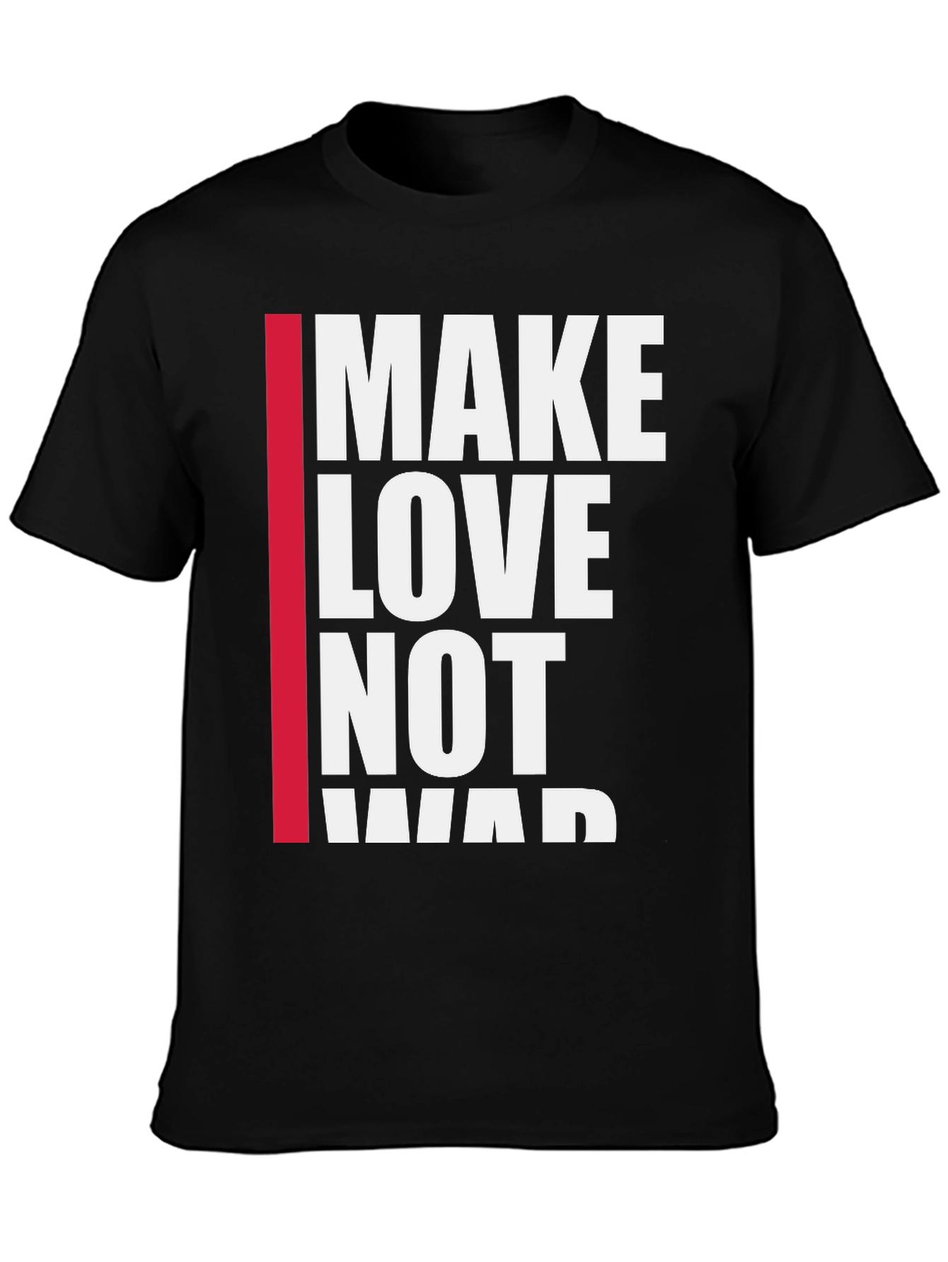 Make Love Not War Graphic Tee - Black