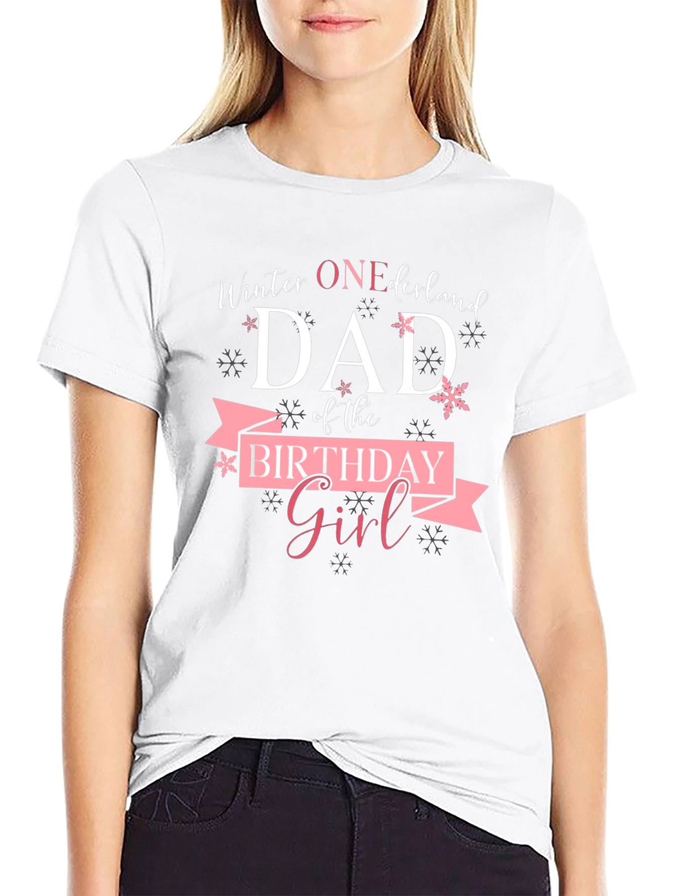 Winter ONE-derland Dad Birthday Girl T-Shirt