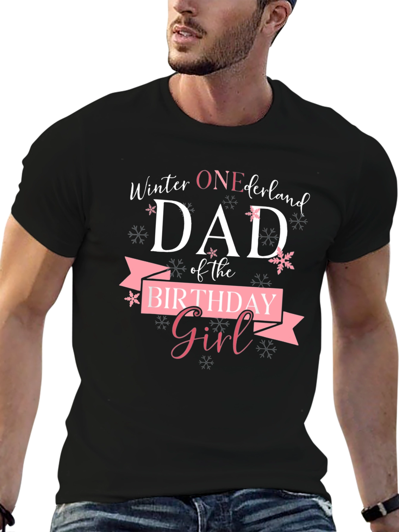 Winter ONE-derland Dad Birthday Girl T-Shirt