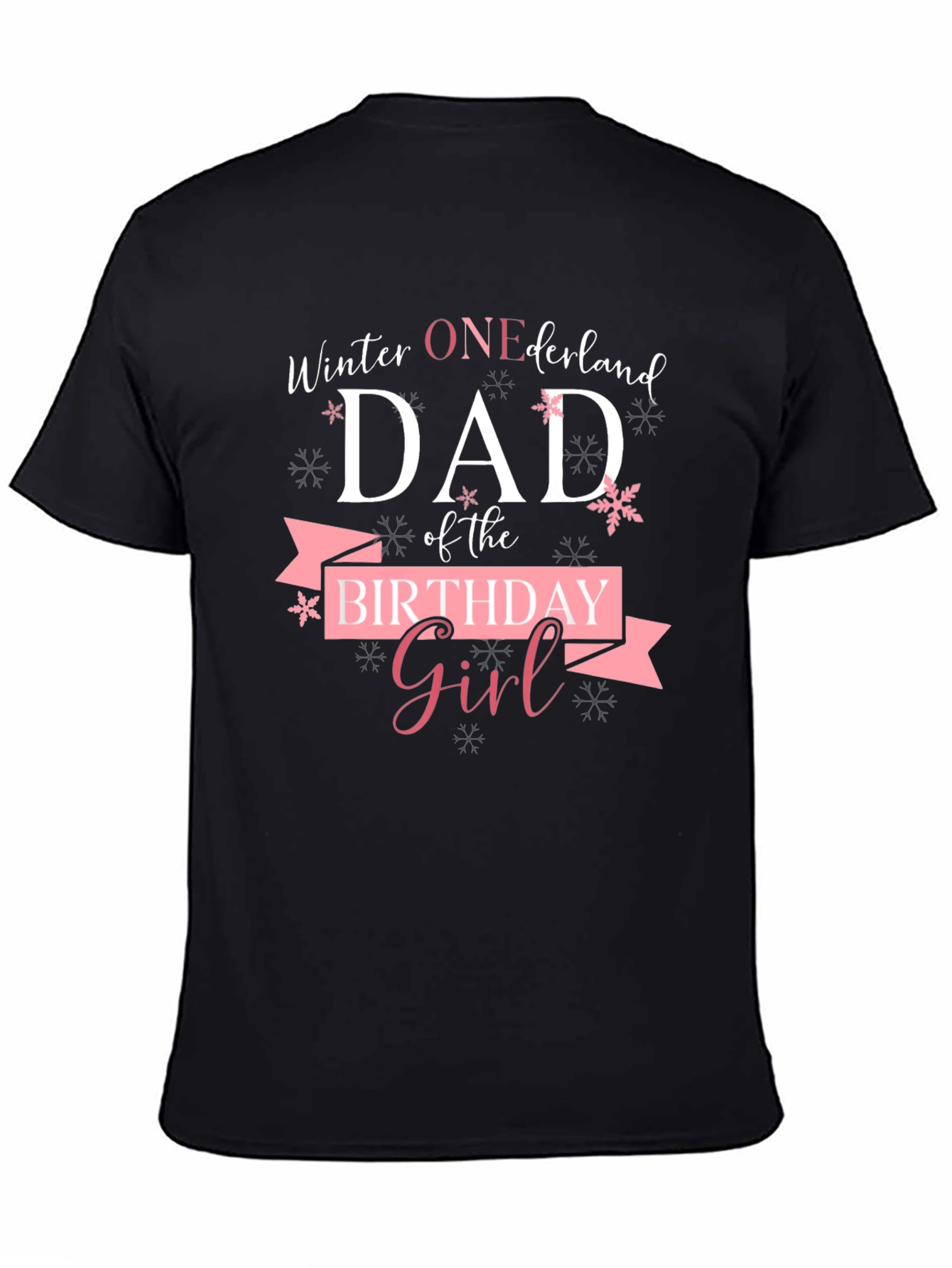 Winter ONE-derland Dad Birthday Girl T-Shirt