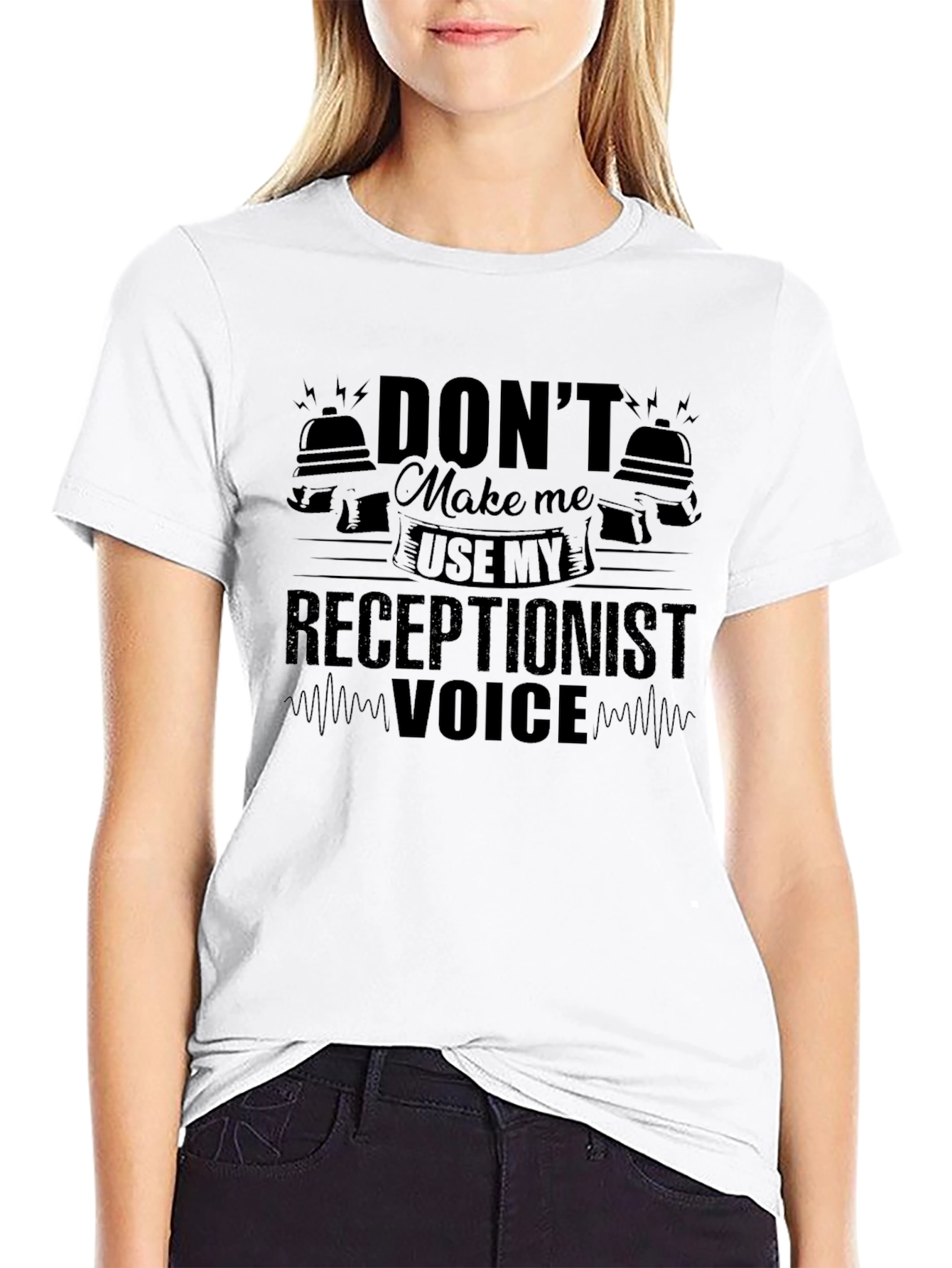 Receptionist Voice T-Shirt - Funny Office Humor Tee