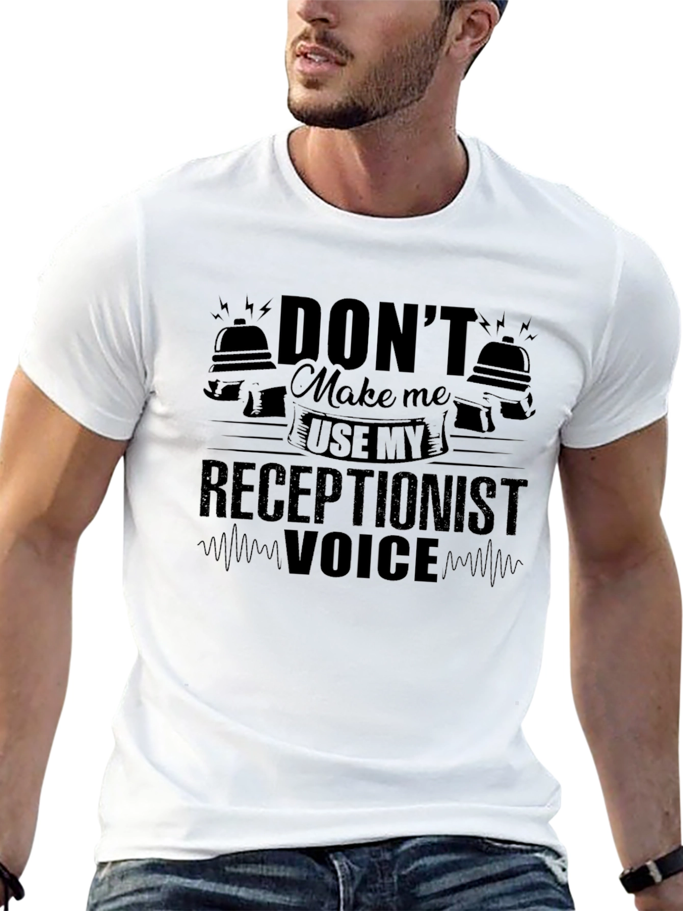 Receptionist Voice T-Shirt - Funny Office Humor Tee
