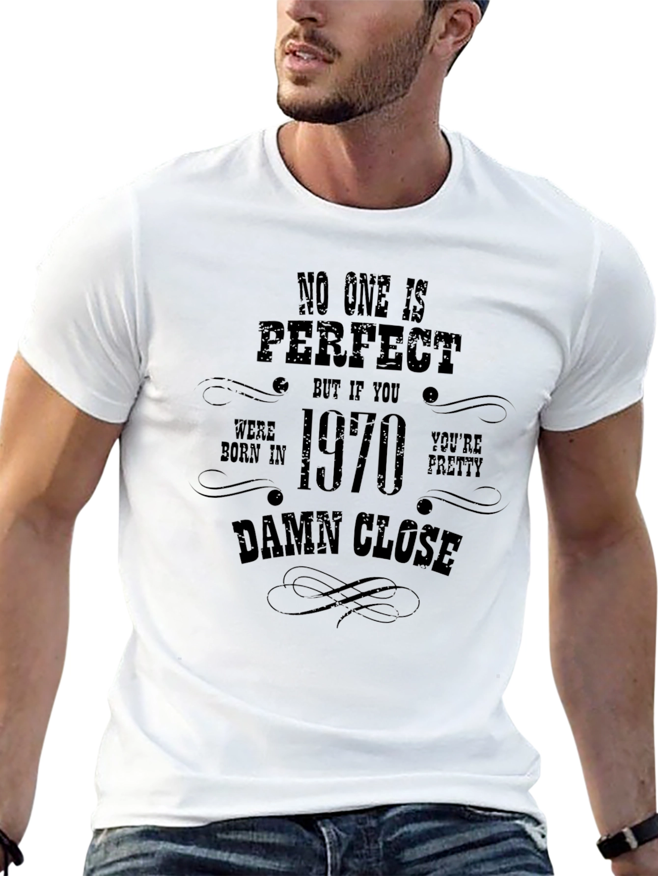 1970 Birthday T-Shirt - No One is Perfect
