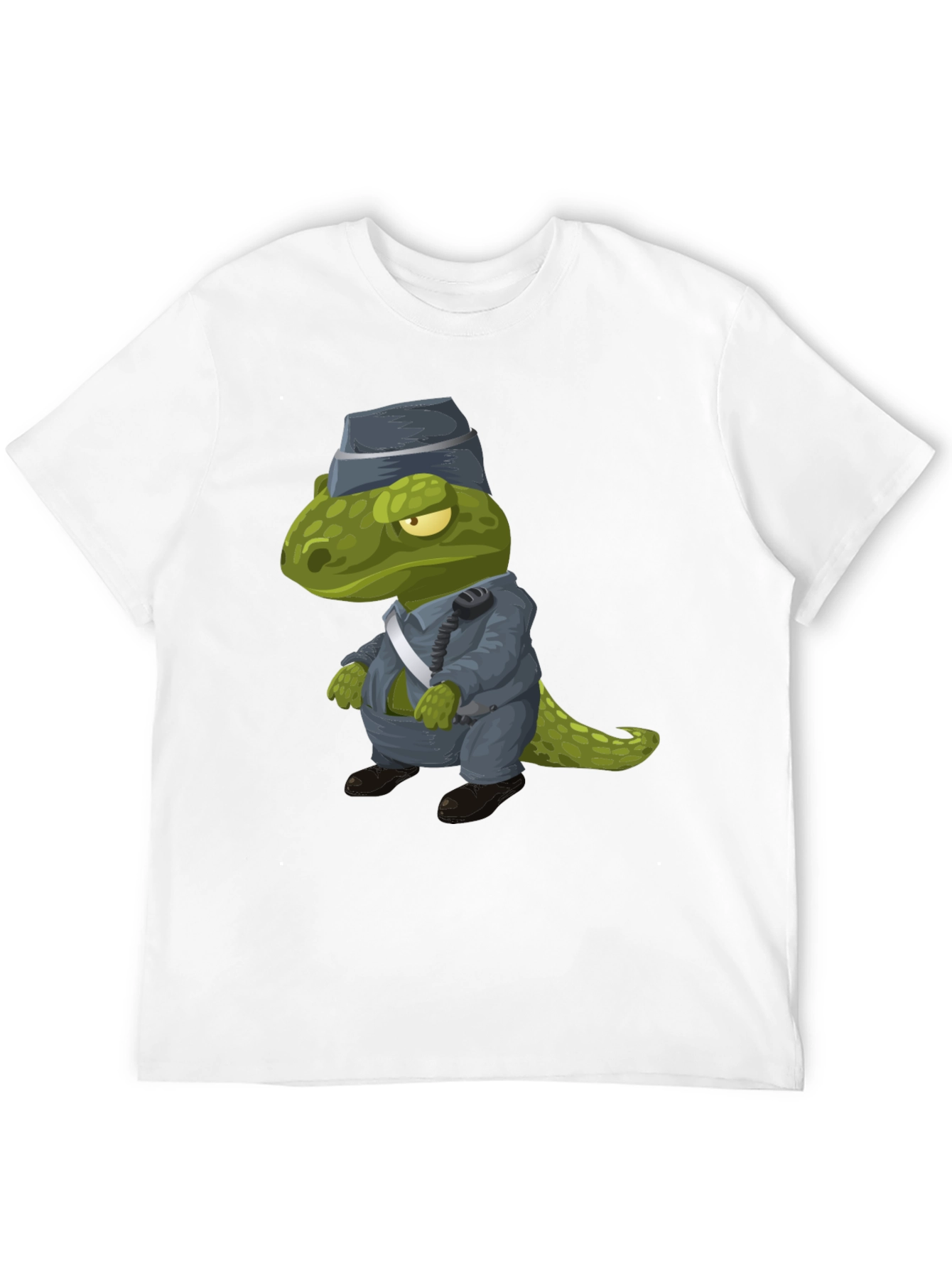 Dino Officer T-Shirt - Cartoon T-Rex Police Design