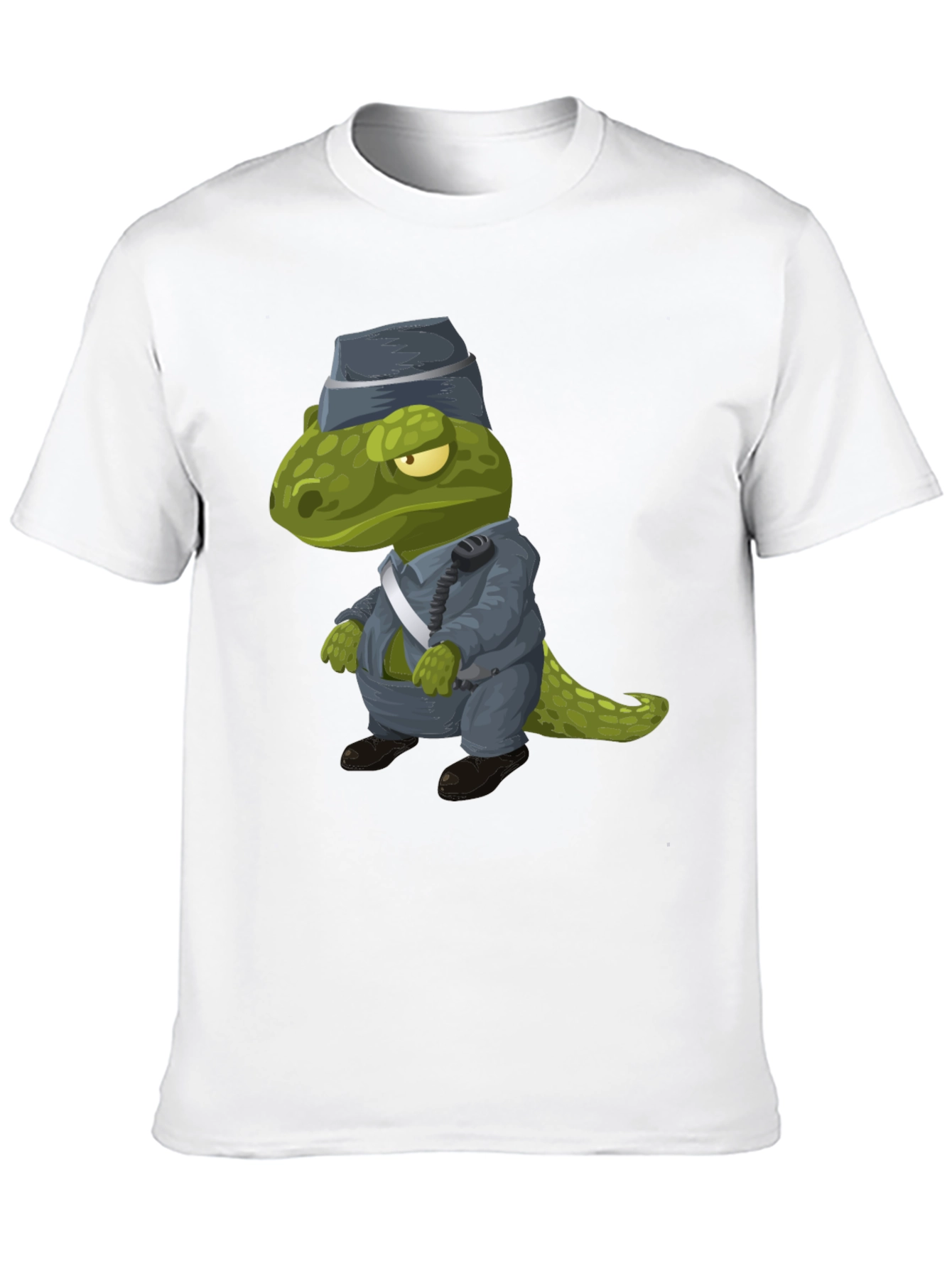 Dino Officer T-Shirt - Cartoon T-Rex Police Design