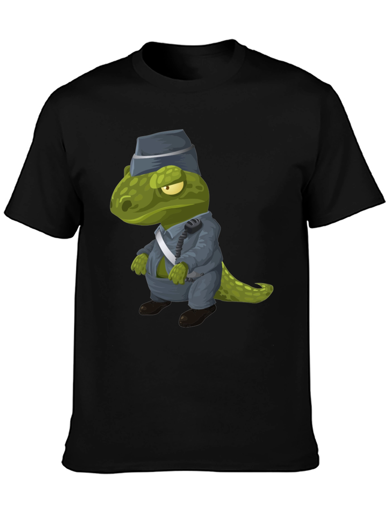 Dino Officer T-Shirt - Cartoon T-Rex Police Design