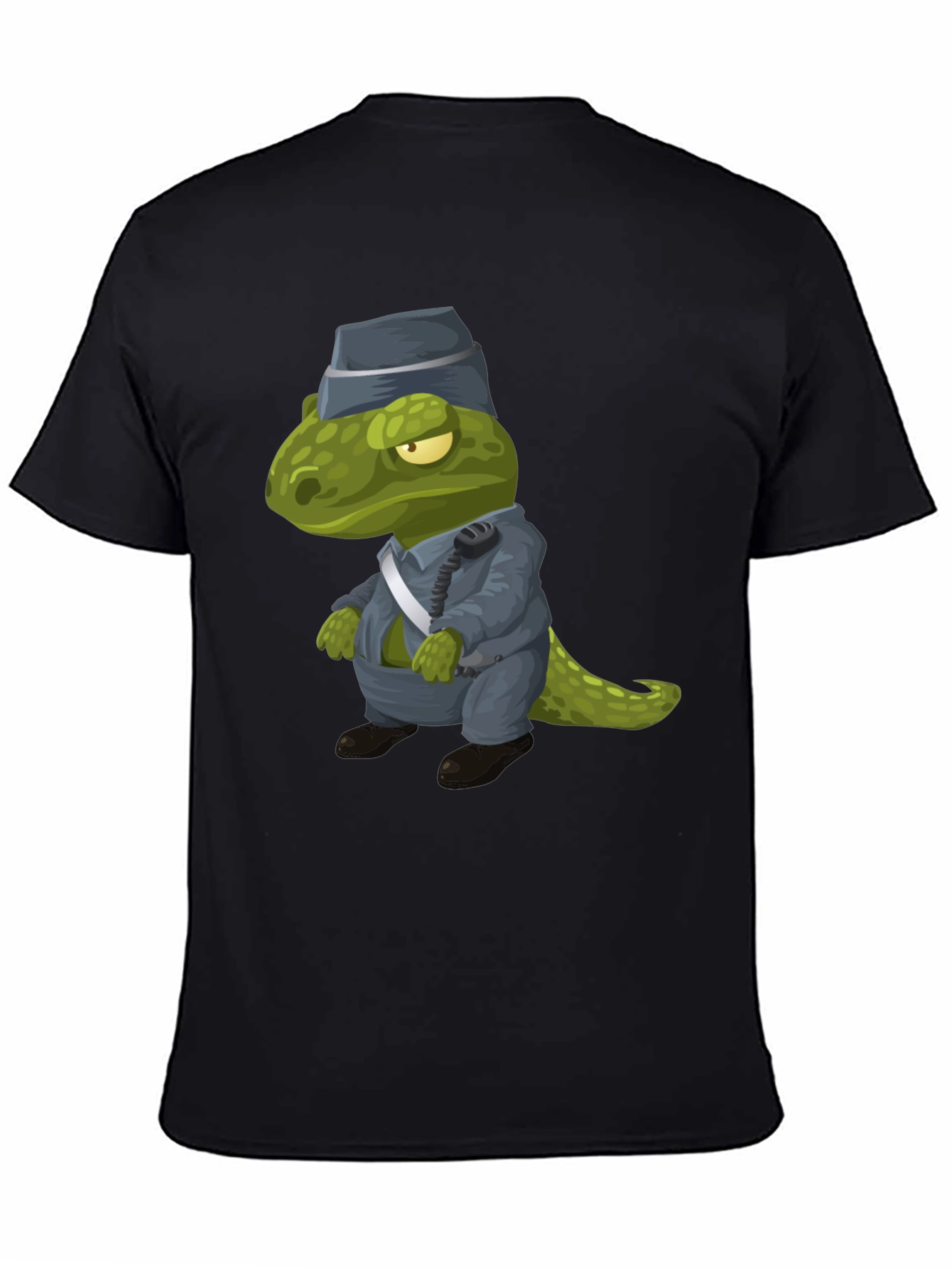 Dino Officer T-Shirt - Cartoon T-Rex Police Design