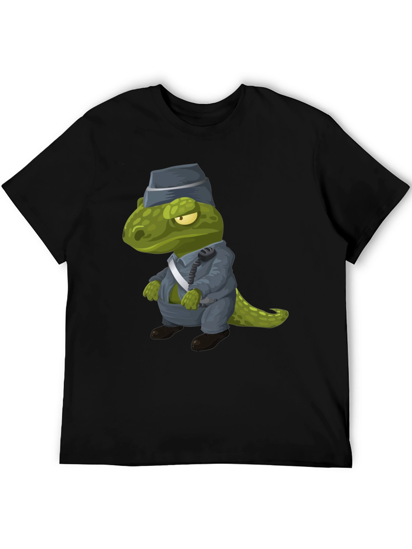 Dino Officer T-Shirt - Cartoon T-Rex Police Design