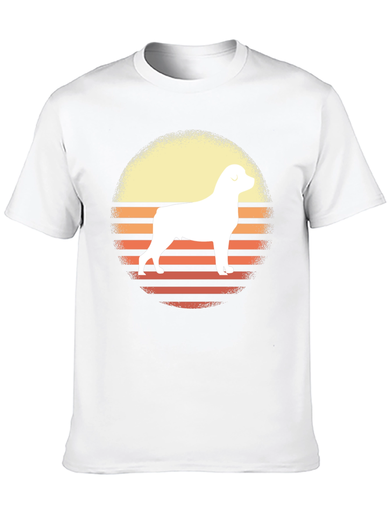 Retro Rottweiler Sunset Graphic Tee