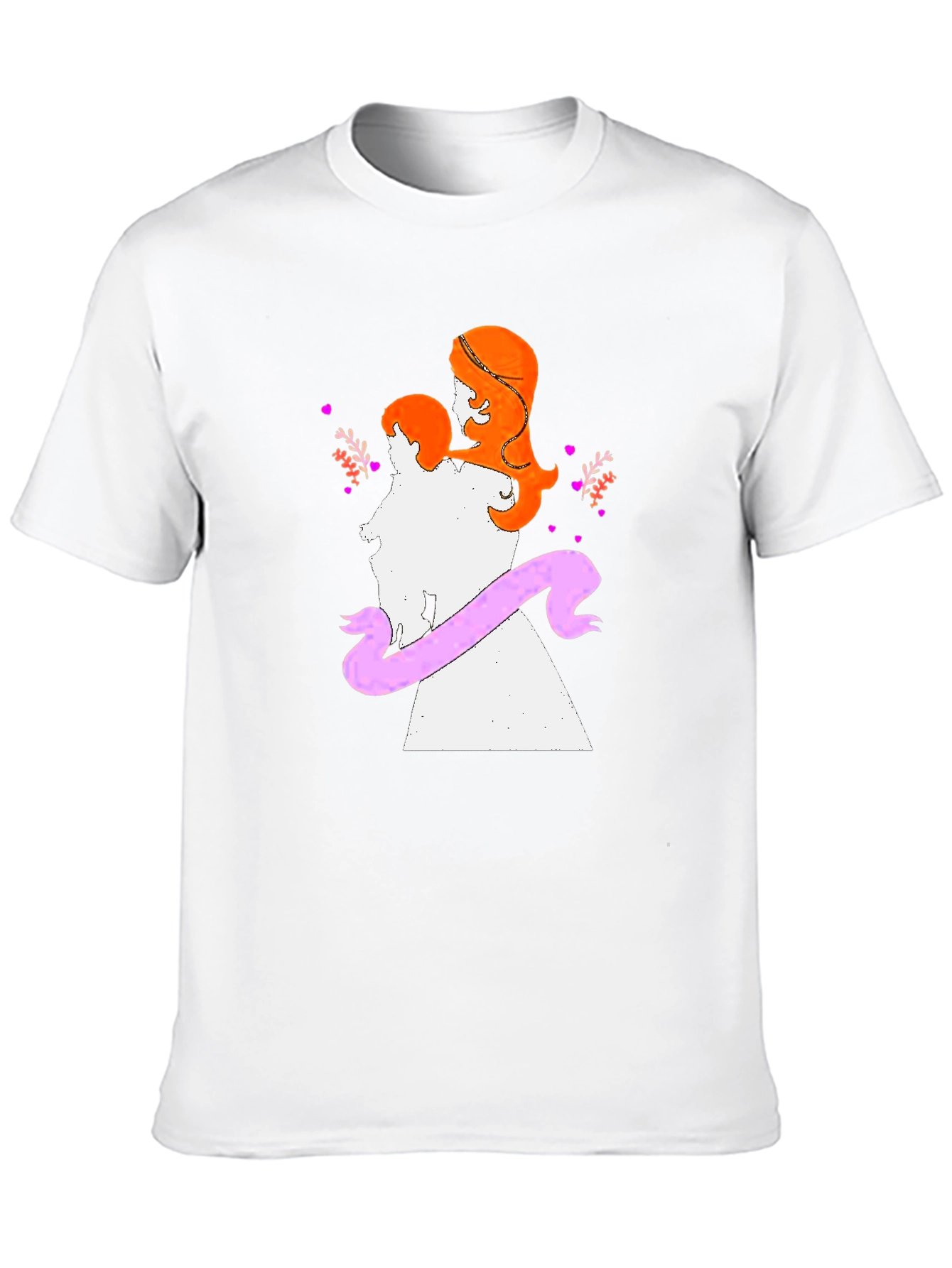 Mother and Child Graphic Tee - Soft Black Cotton