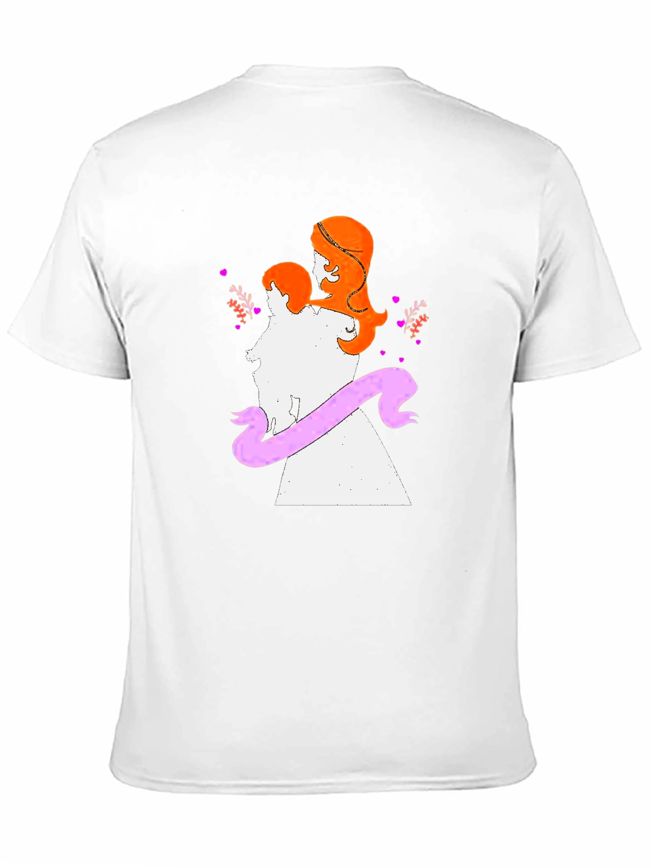 Mother and Child Graphic Tee - Soft Black Cotton