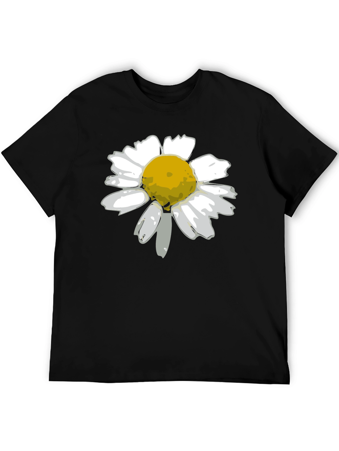 Daisy Graphic Tee - Black Cotton Blend