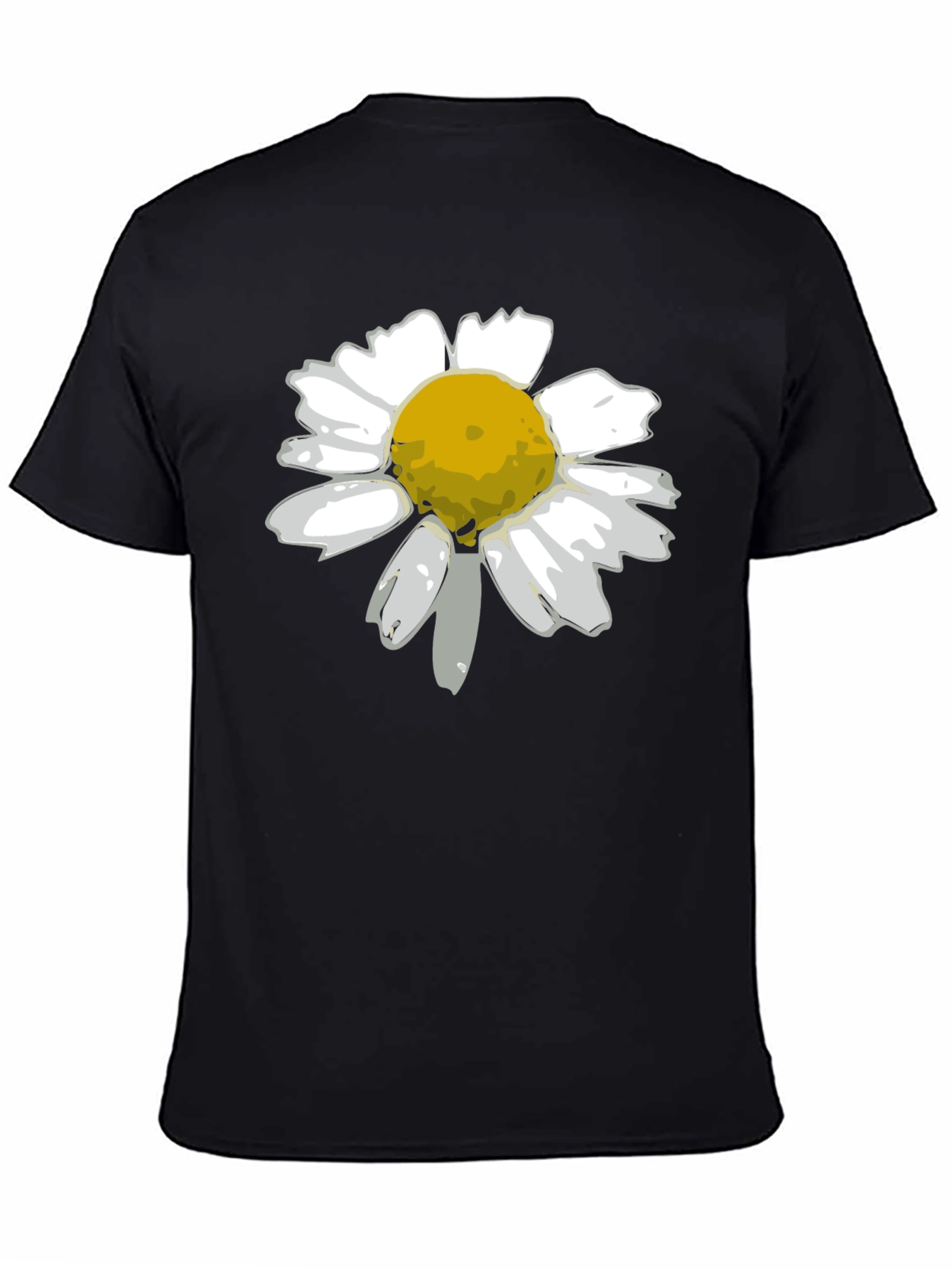 Daisy Graphic Tee - Black Cotton Blend