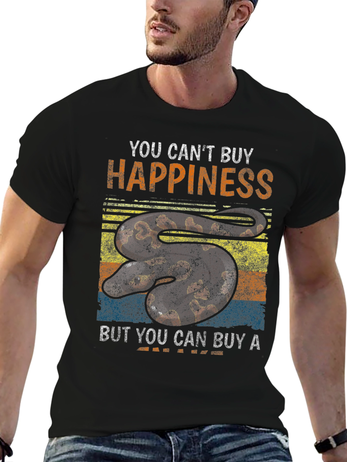 You Cant Buy Happiness Snake T-Shirt