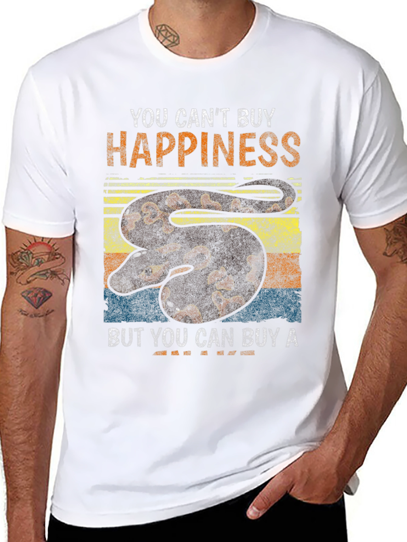 You Cant Buy Happiness Snake T-Shirt