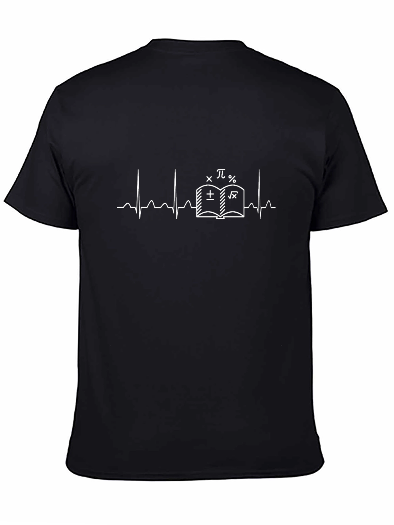 Math Heartbeat Black T-Shirt