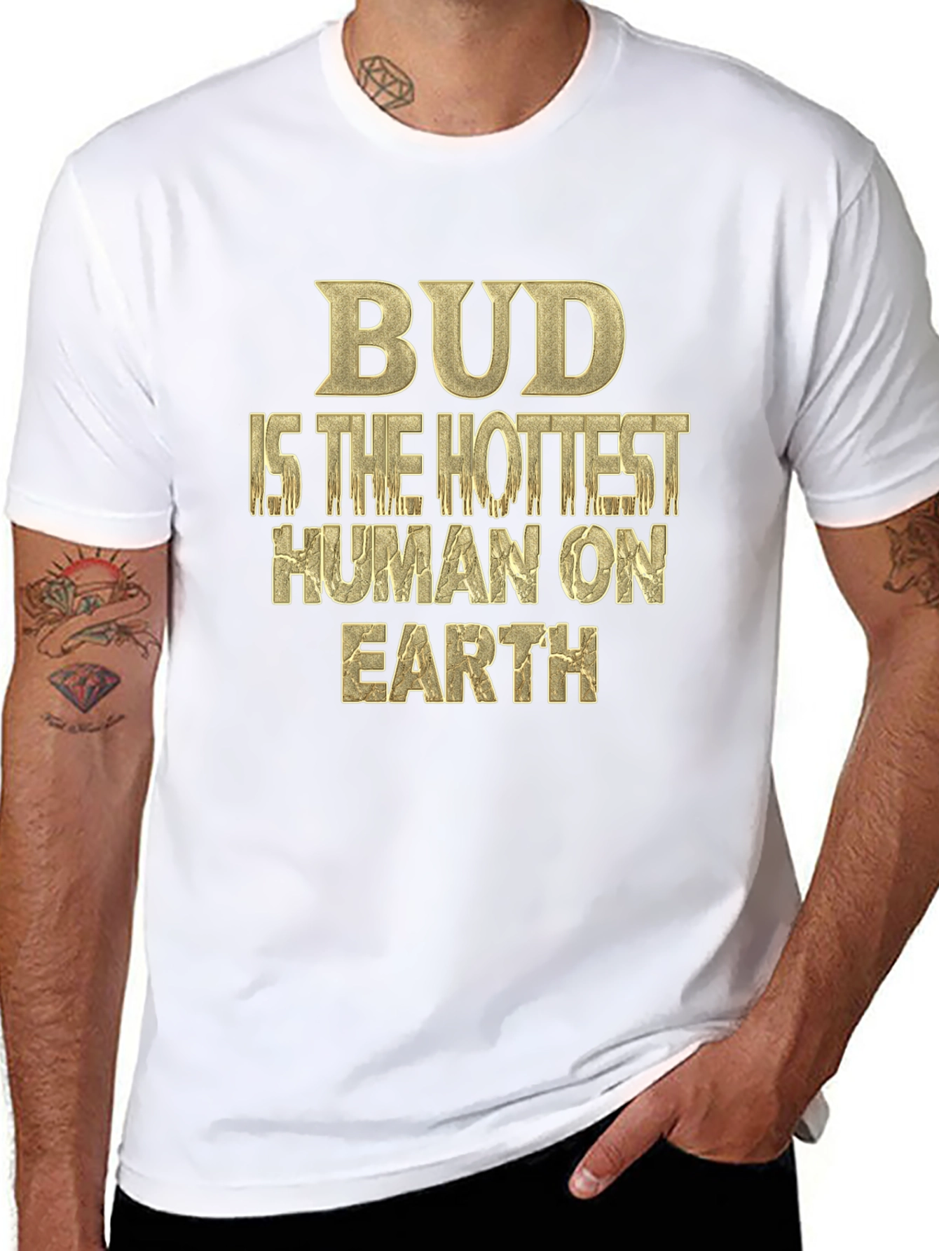 Bud Hottest Human T-Shirt - Unique Graphic Tee