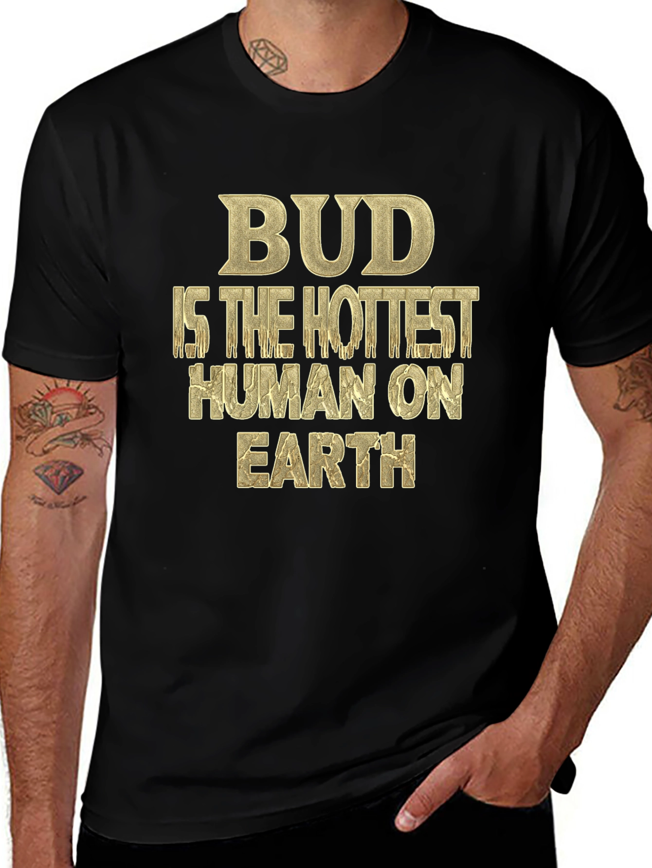 Bud Hottest Human T-Shirt - Unique Graphic Tee
