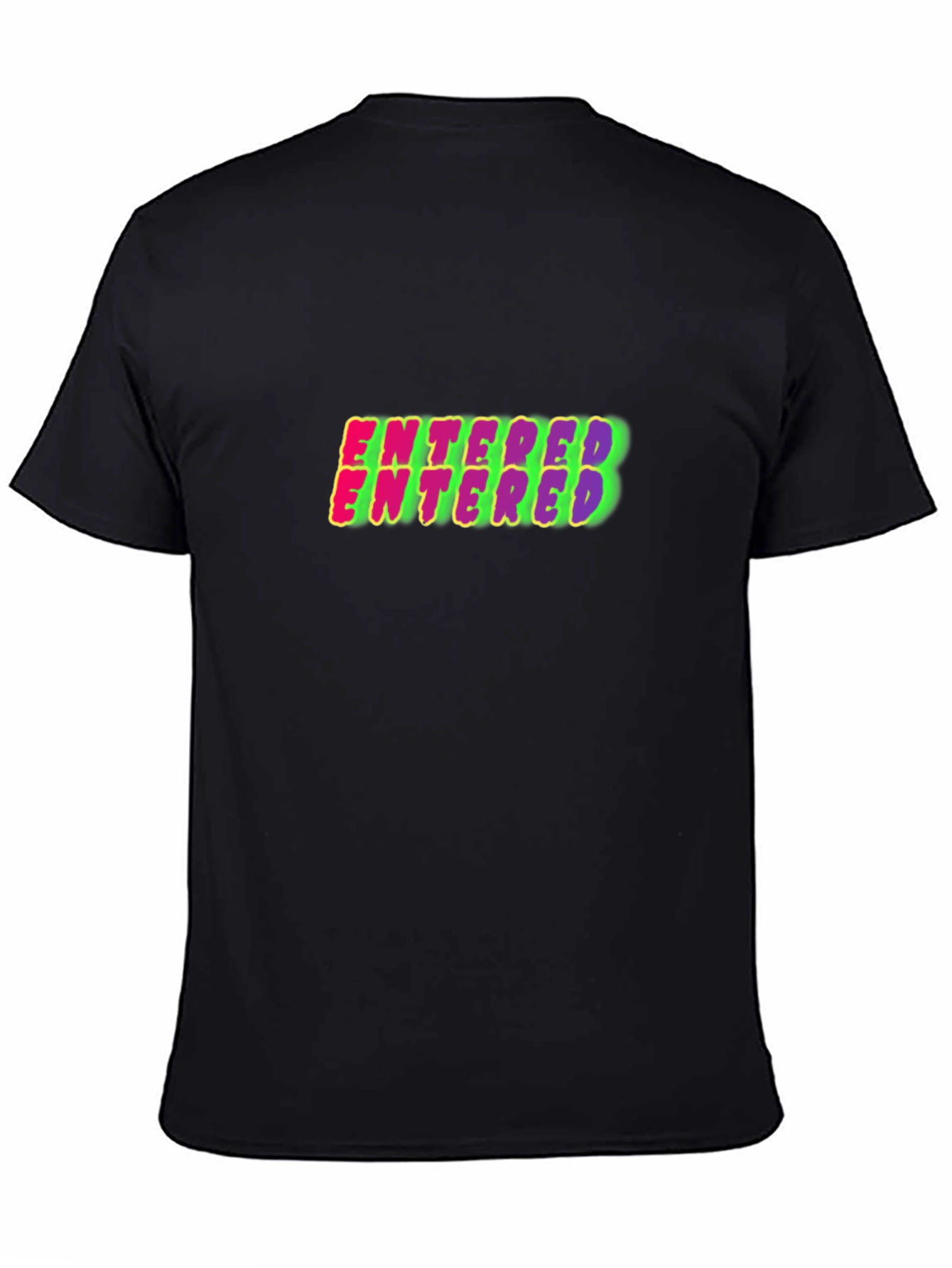 Entered Graphic Print Black Cotton T-Shirt