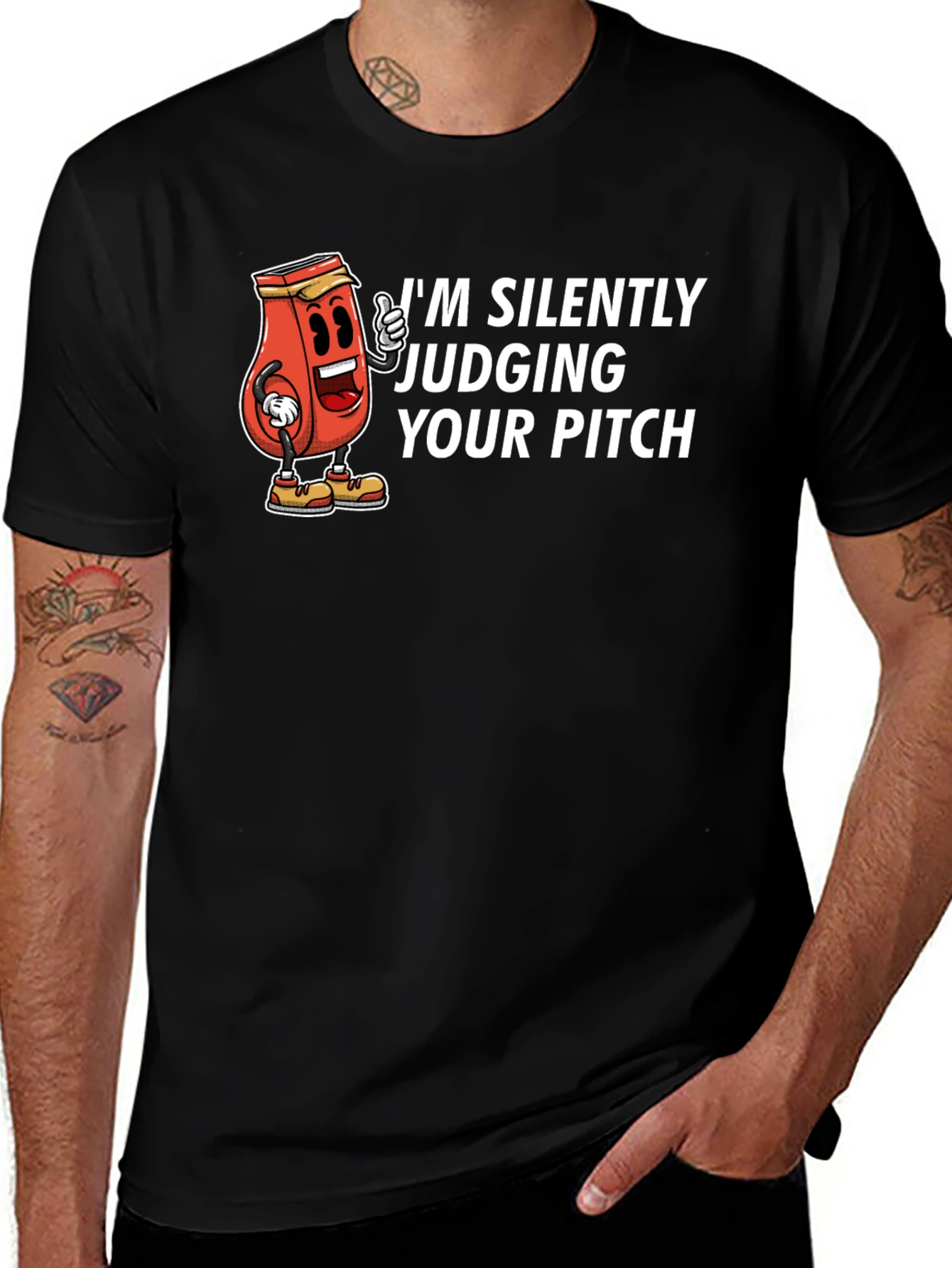 Funny Judging Your Pitch Graphic T-Shirt