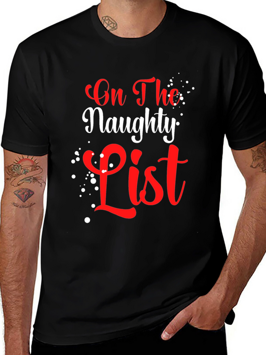 Naughty List Graphic Tee - Christmas Holiday Shirt