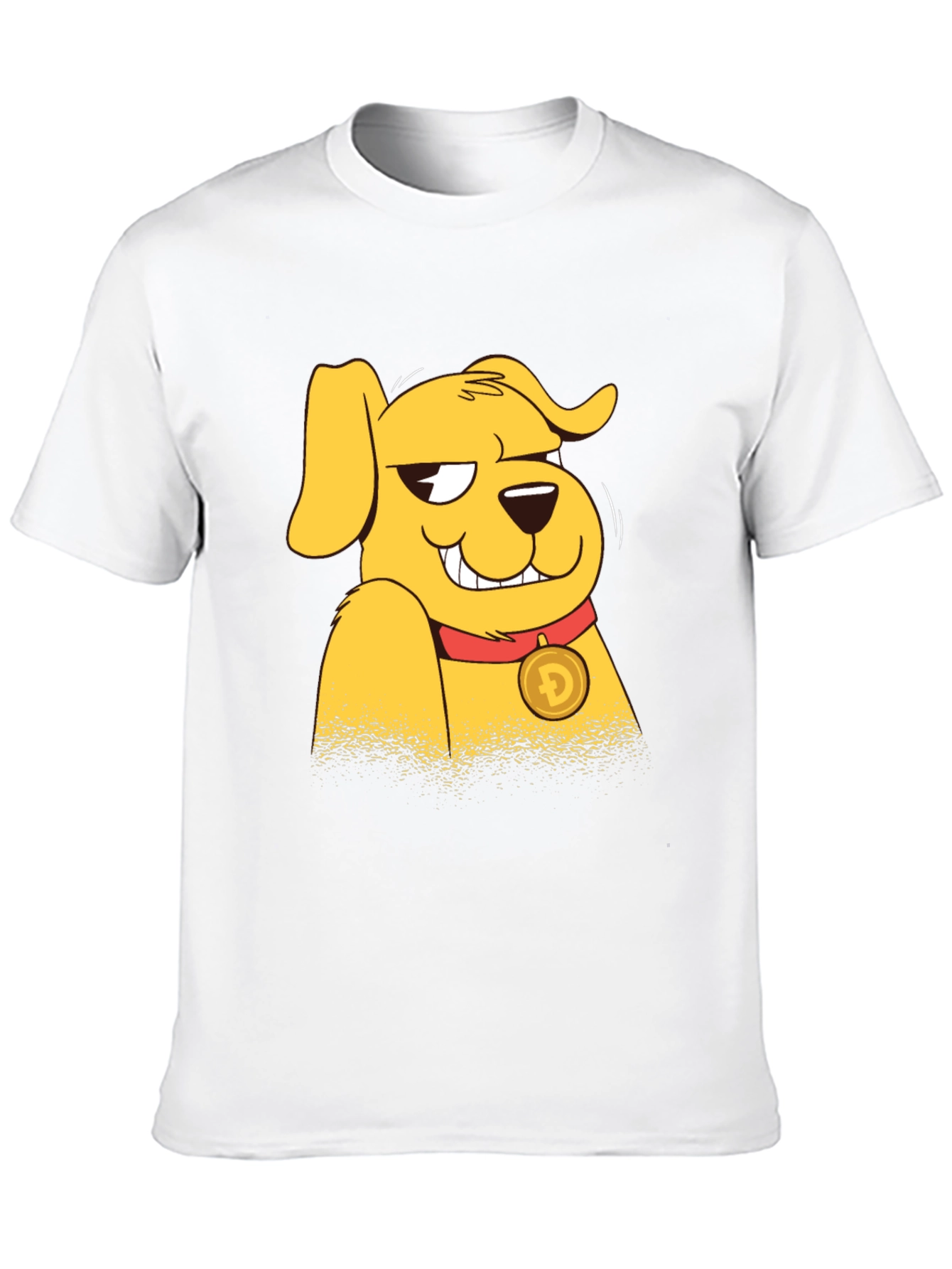 Doge Crypto Cartoon Black T-Shirt