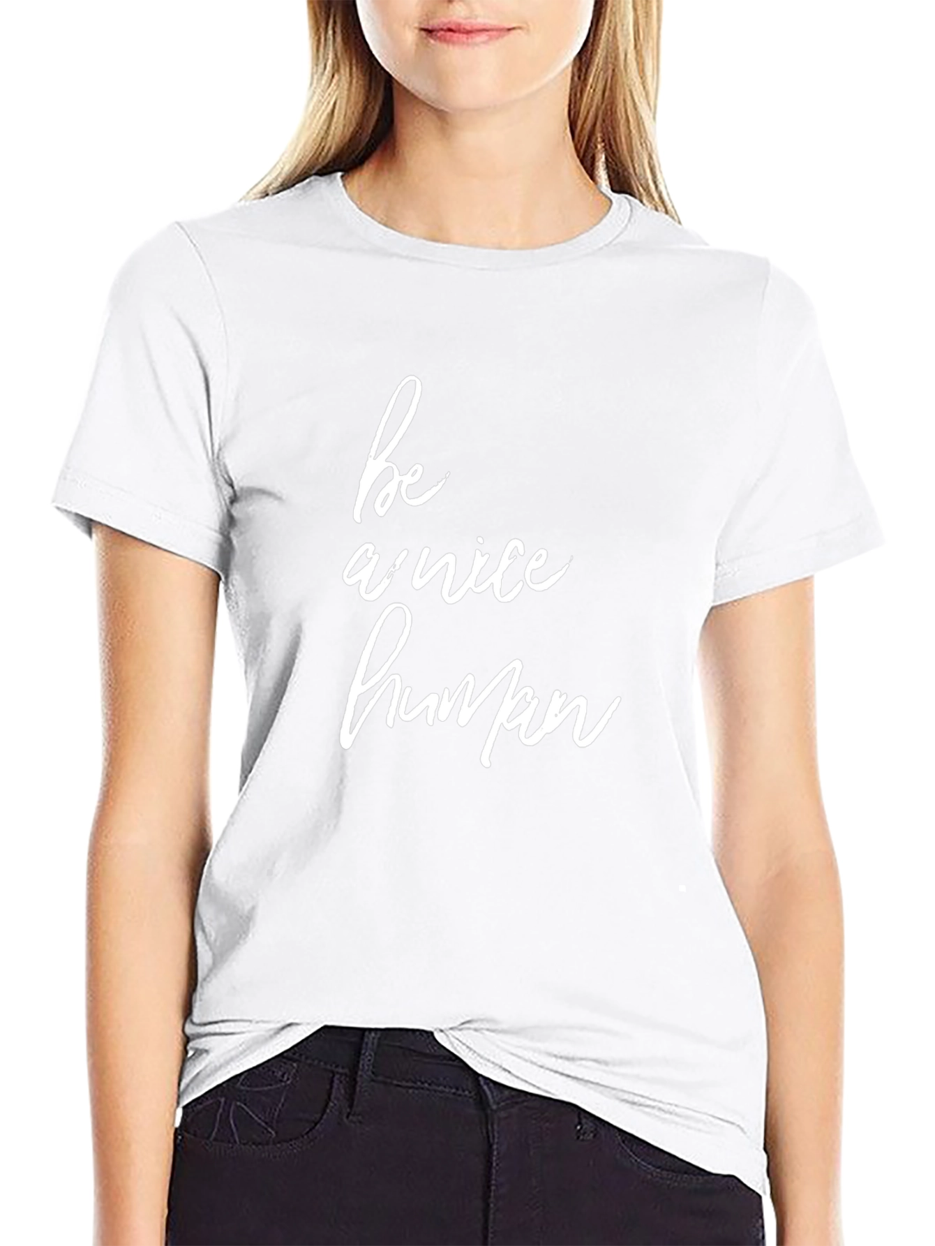 Be A Nice Human Graphic Tee - Black