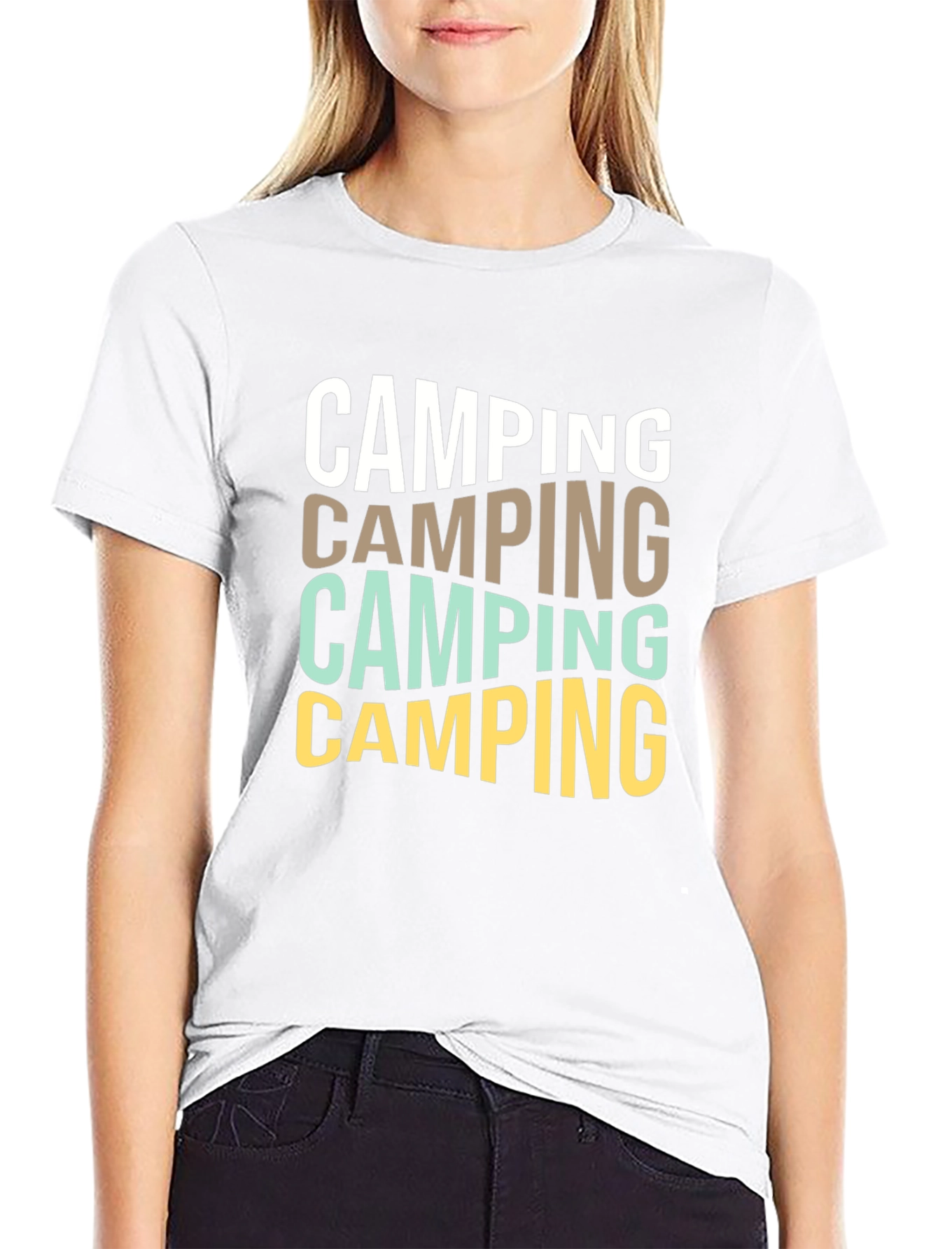 Camping Stacked Graphic T-Shirt