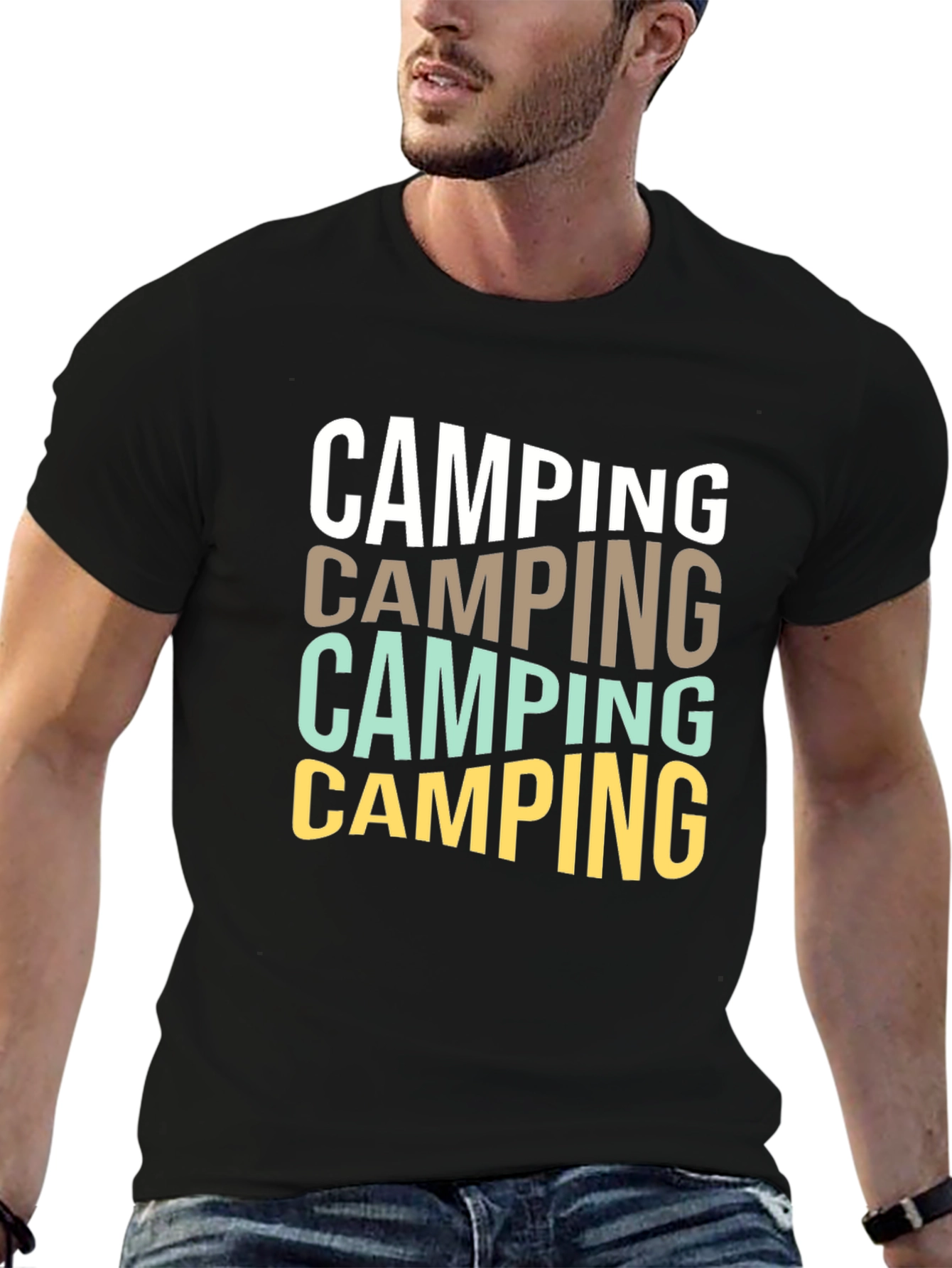 Camping Stacked Graphic T-Shirt