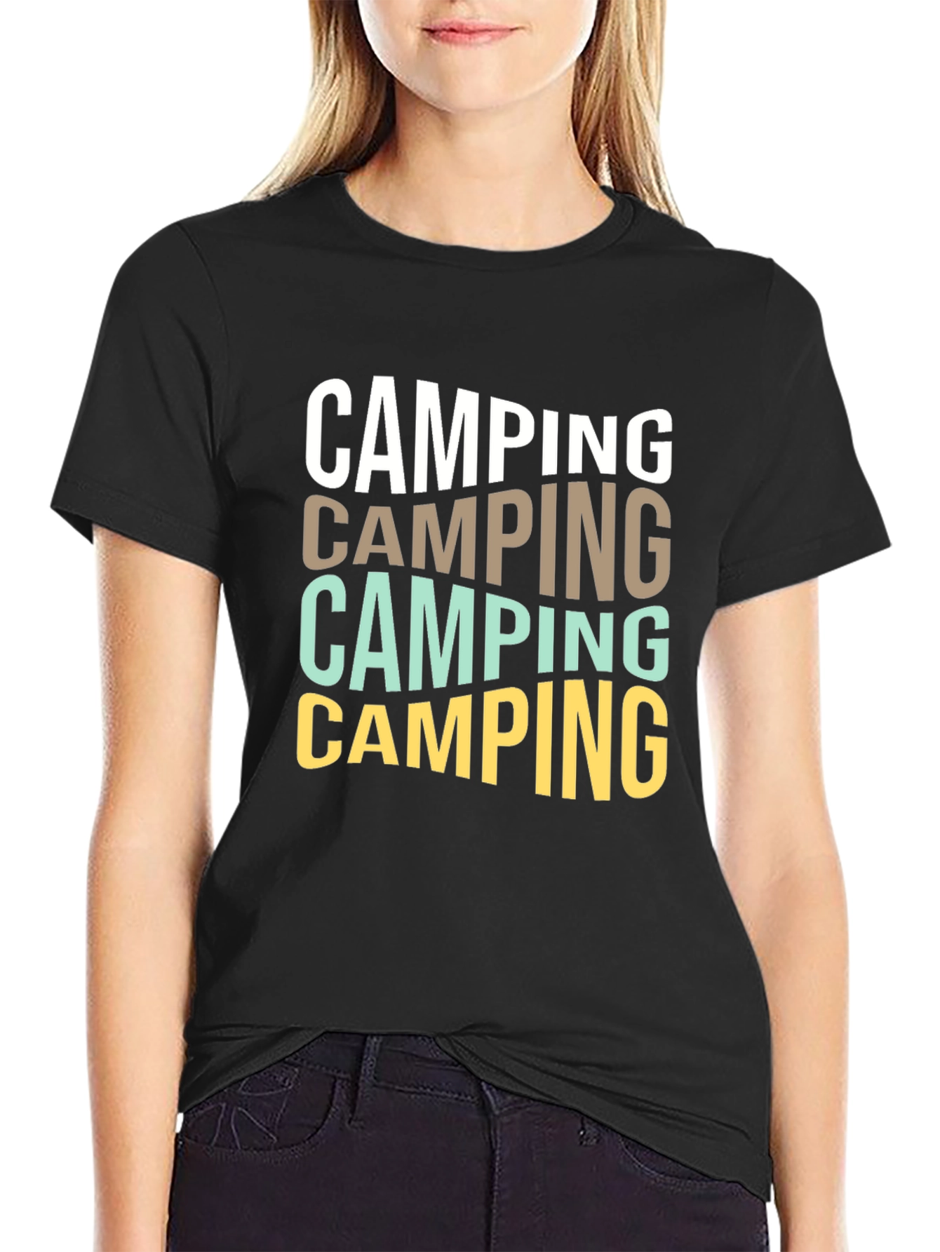 Camping Stacked Graphic T-Shirt