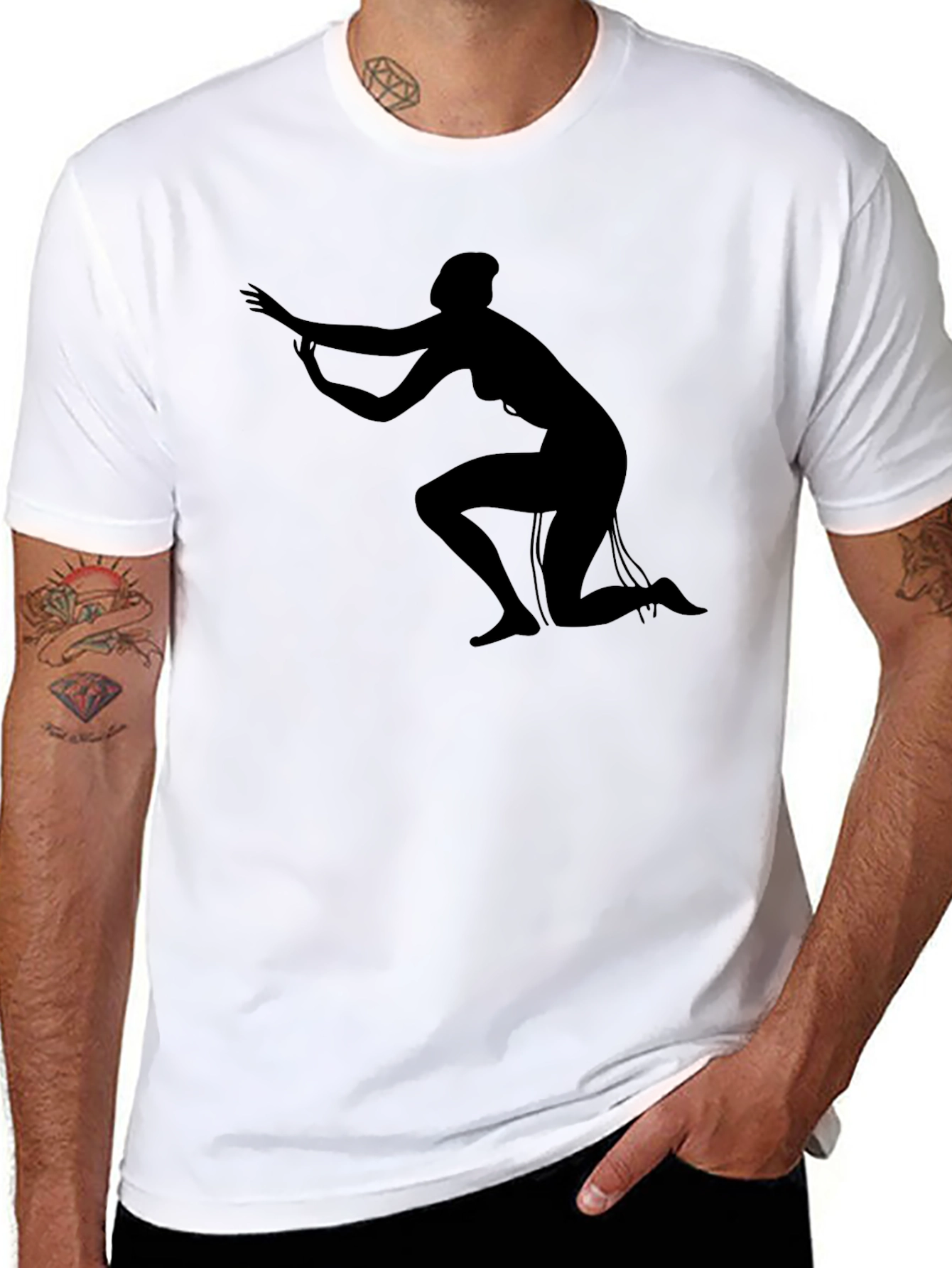 Silhouette Graphic T-Shirt - Black