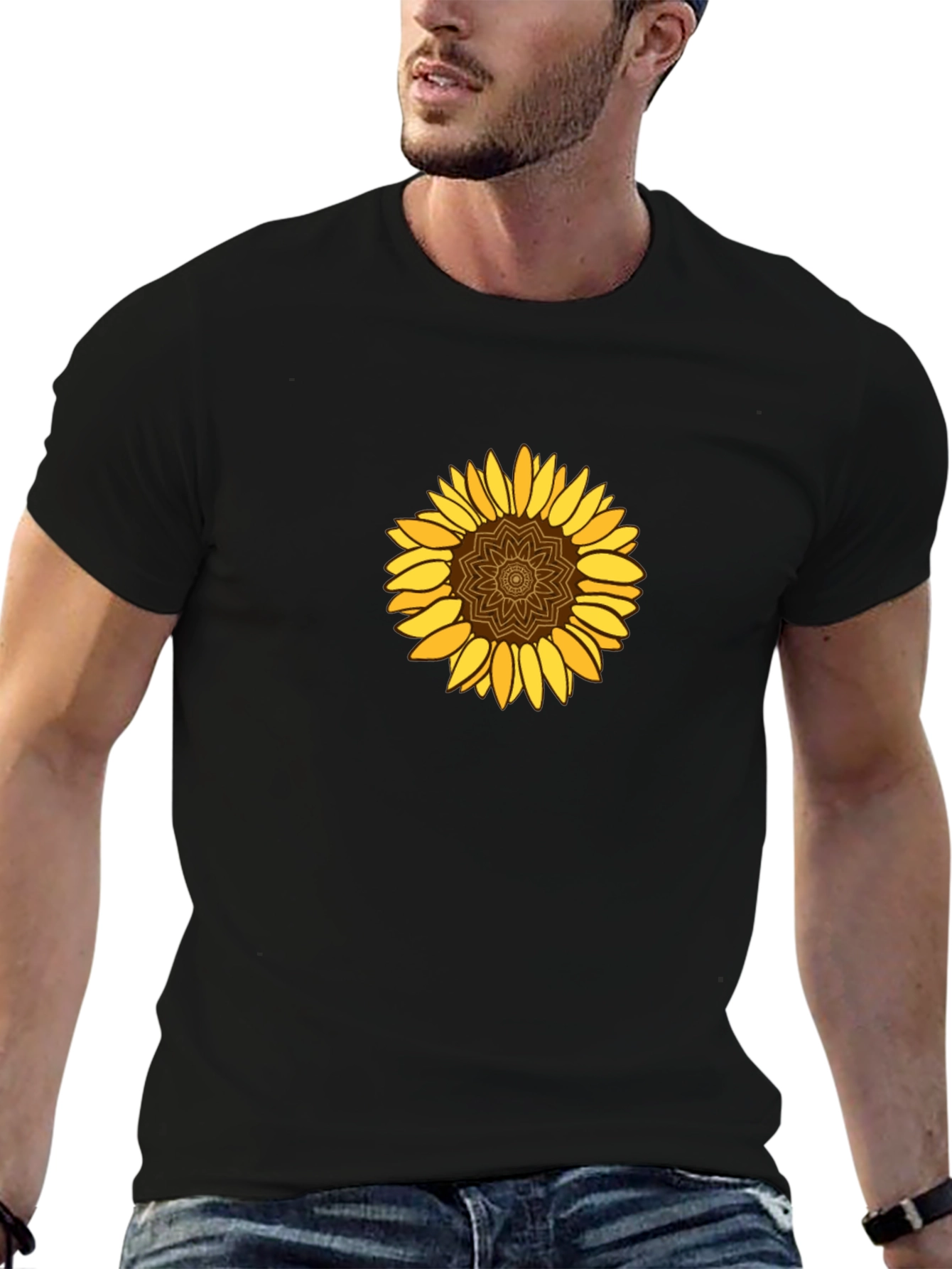 Sunflower Graphic Black T-Shirt - Trendy Casual Wear